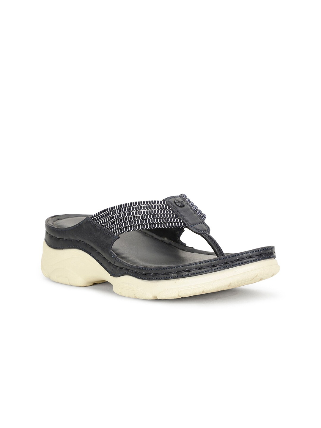 

Bata comfit Striped Open Toe Comfort Heels, Navy blue