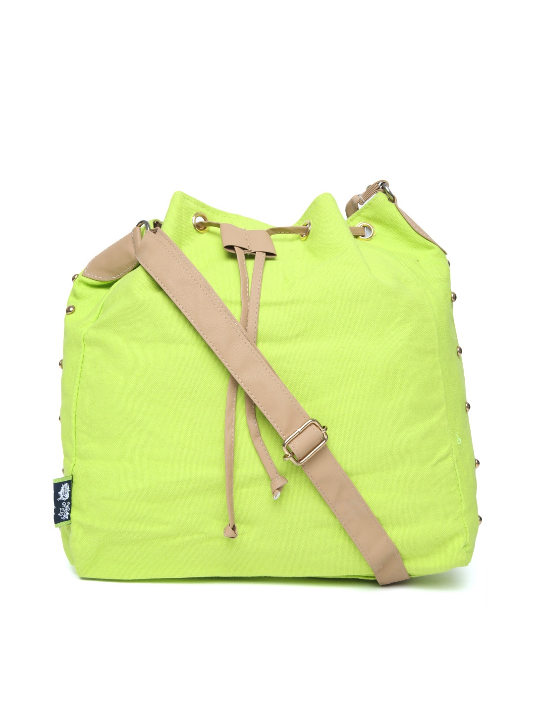

Kanvas Katha Lime Green Solid Sling Bag