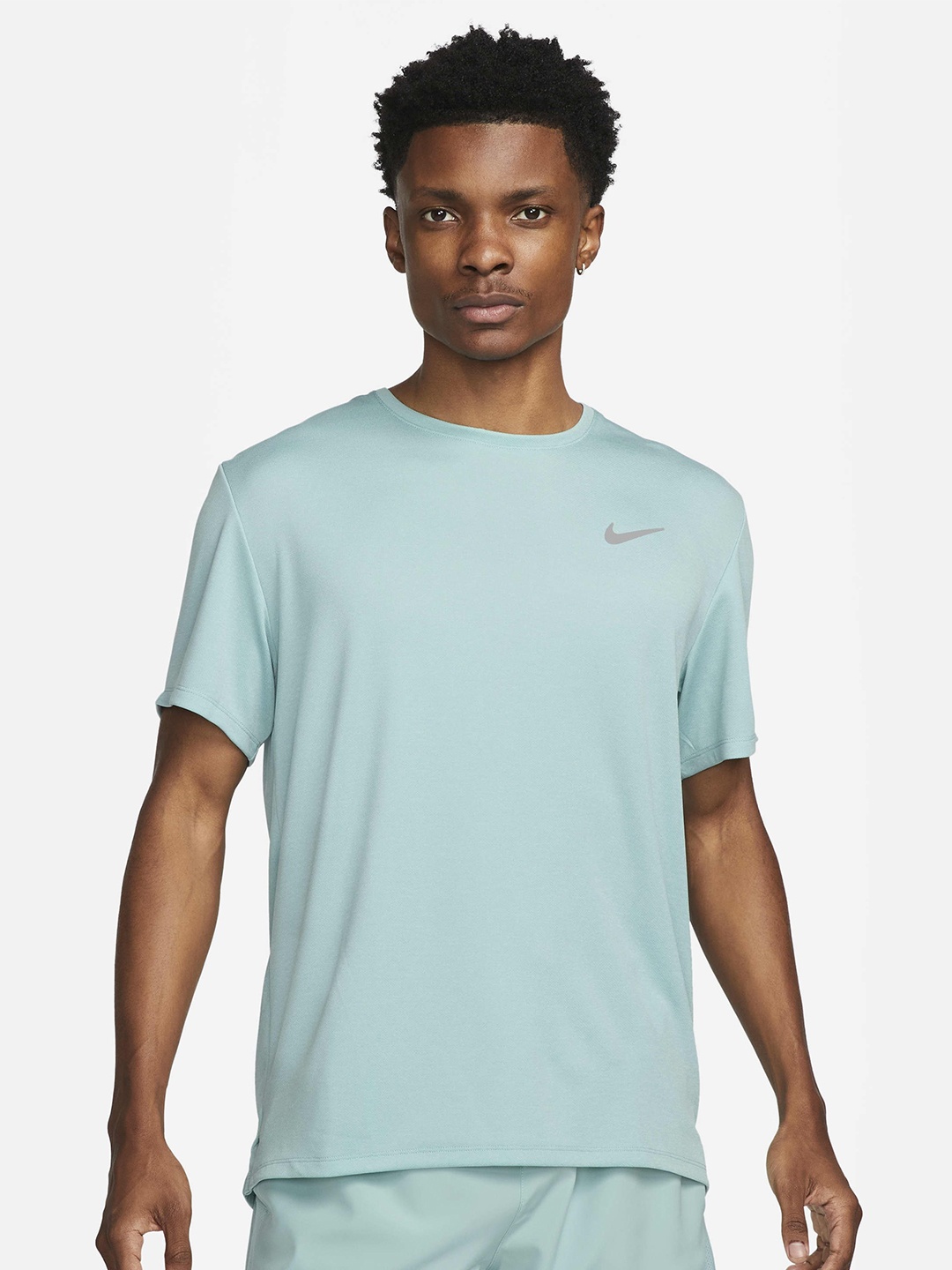 

Nike Dri-FIT UV Miler Short-Sleeve Running T-shirt, Blue