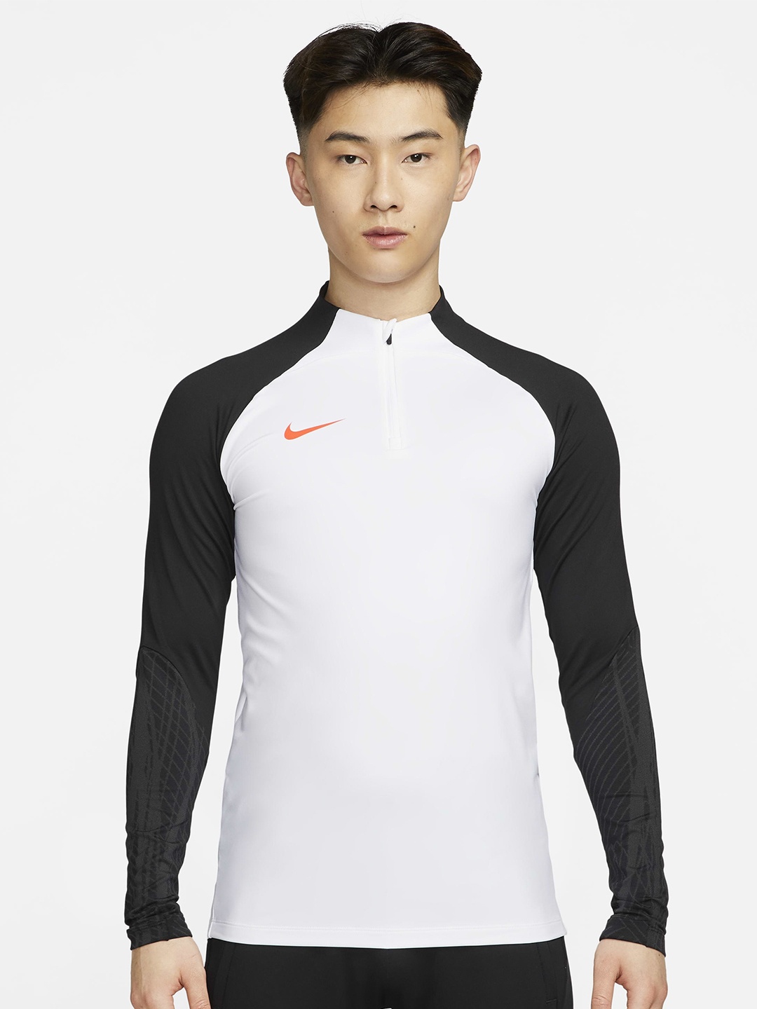 

Nike Men Dry-Fit Strike Slim-Fit Soccer Drill High Neck T-shirt, White