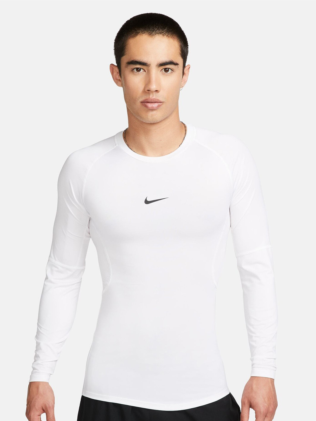 

Nike Dri-FIT Tight Long-Sleeve Fitness T-Shirt, White