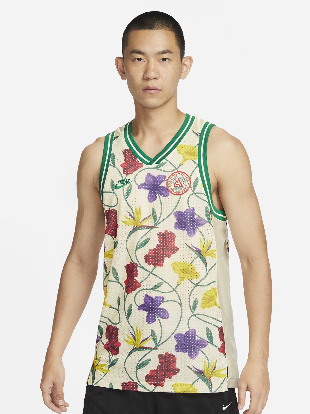 

Nike Giannis Dri-FIT Printed DNA Basketball Jersey, Off white