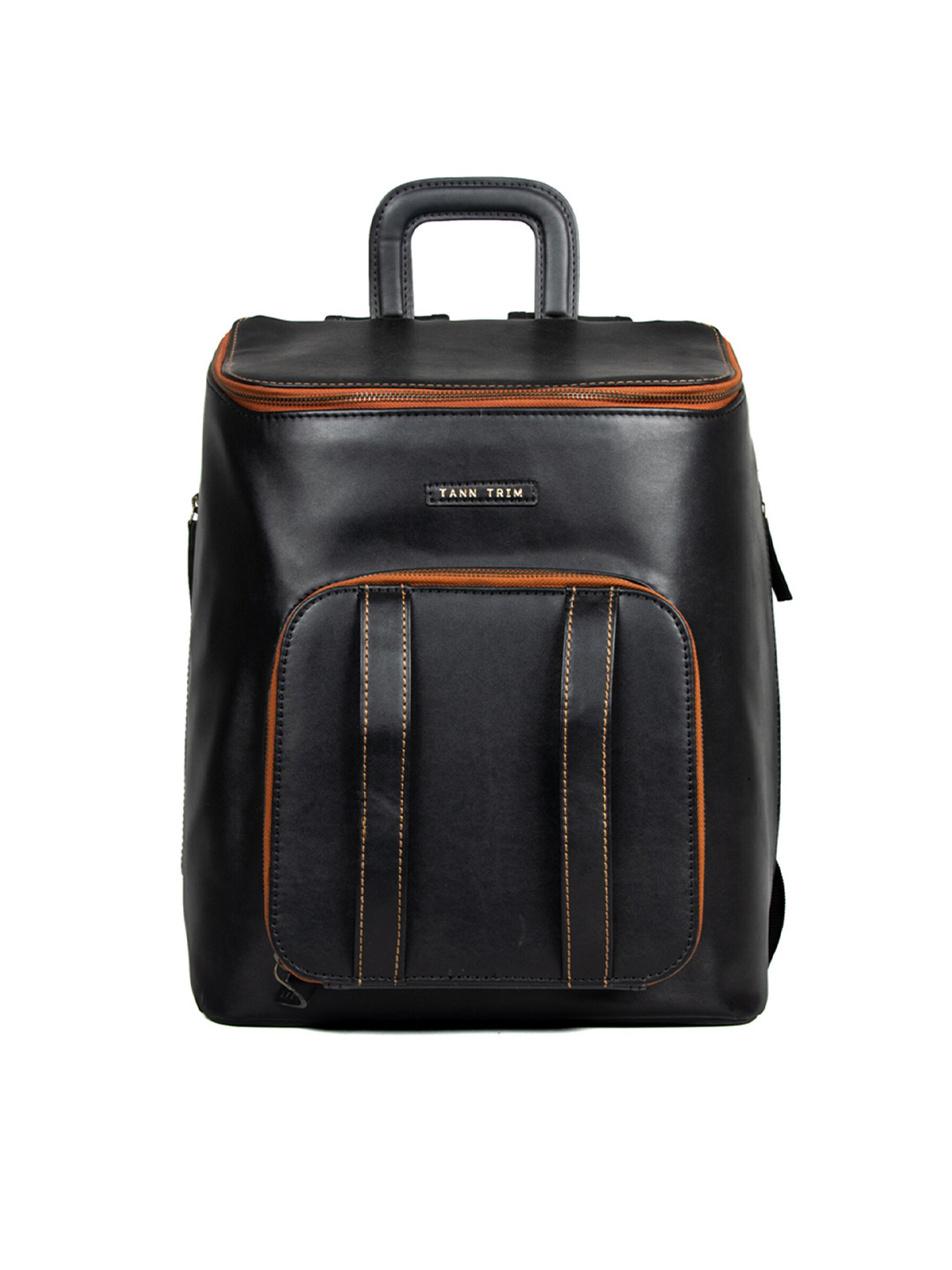 

TANN TRIM Unisex Padded 14 inch Laptop Backpack, Black