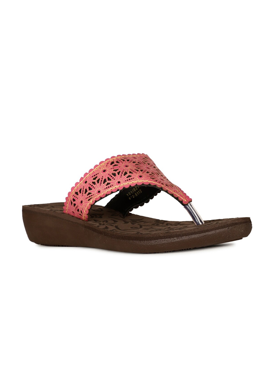 

Sandak by Bata Printed Open Toe Flats, Pink