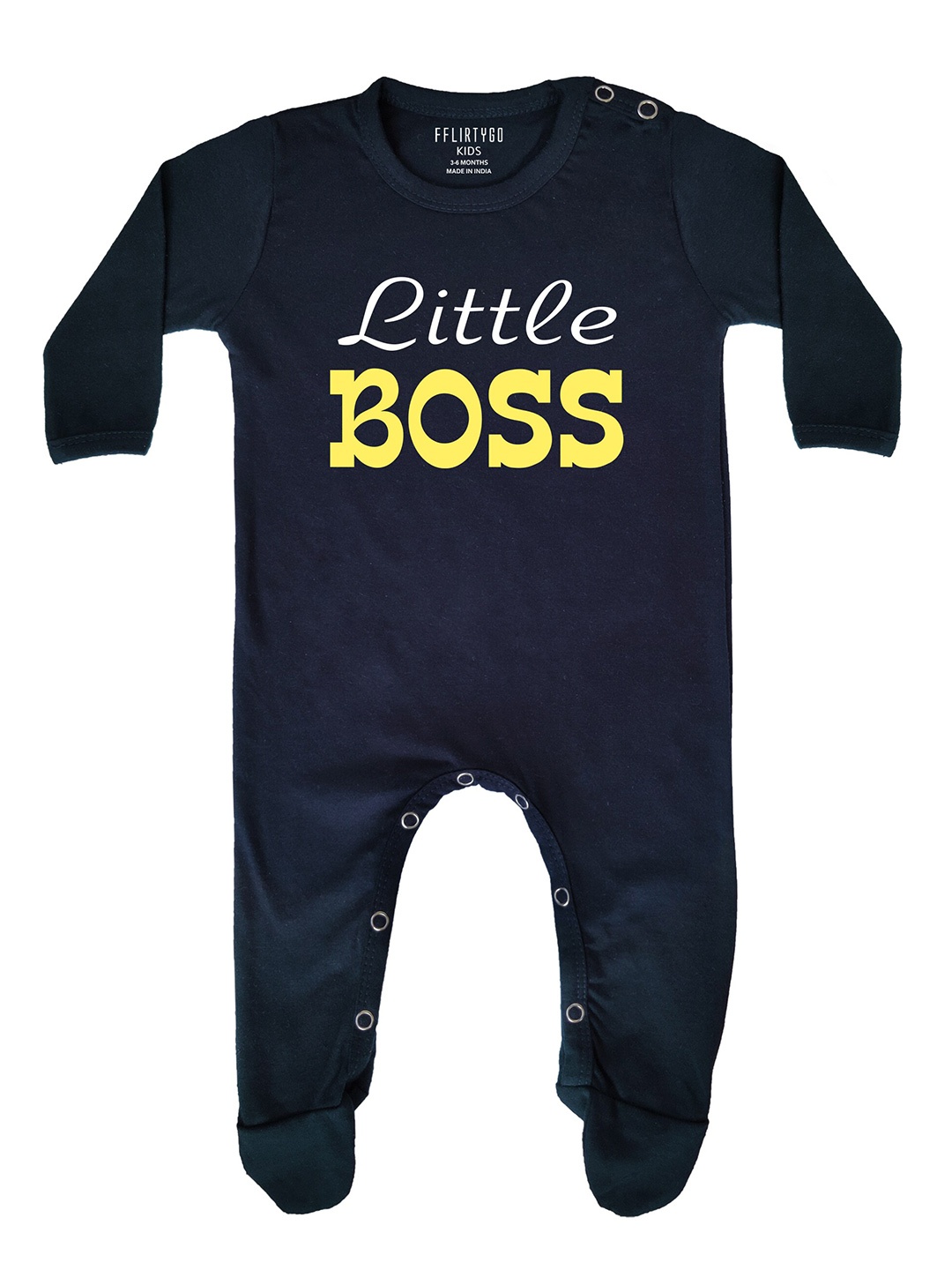 

FflirtyGo Infants Unisex Printed Cotton Sleepsuit, Blue