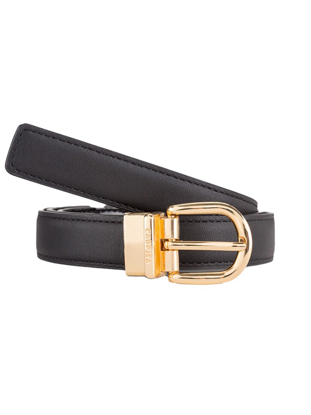 

CARPISA Women Textured Reversible Belt, Black