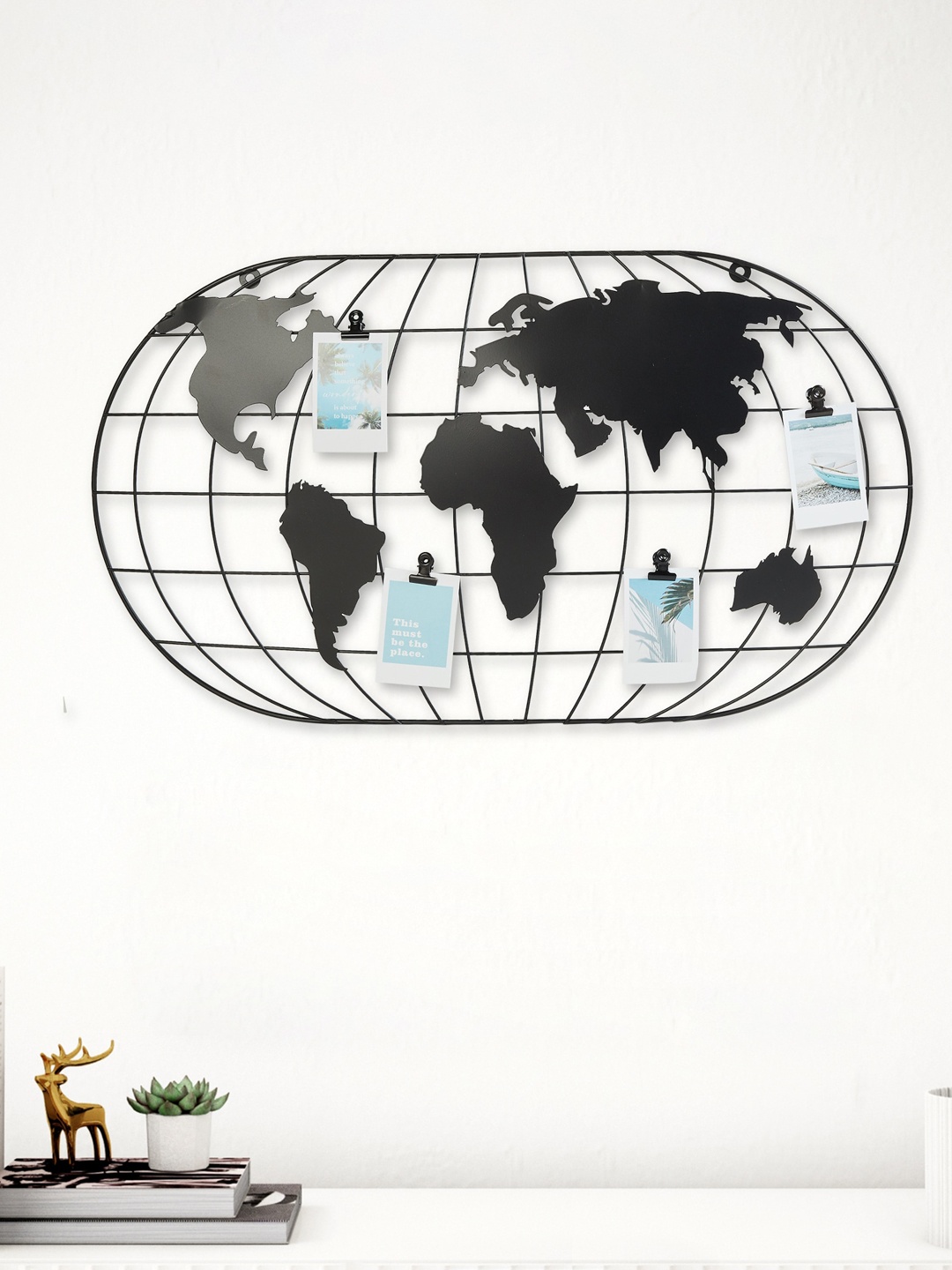 

Home Centre Corsica Black Metal Globe Photo Frame
