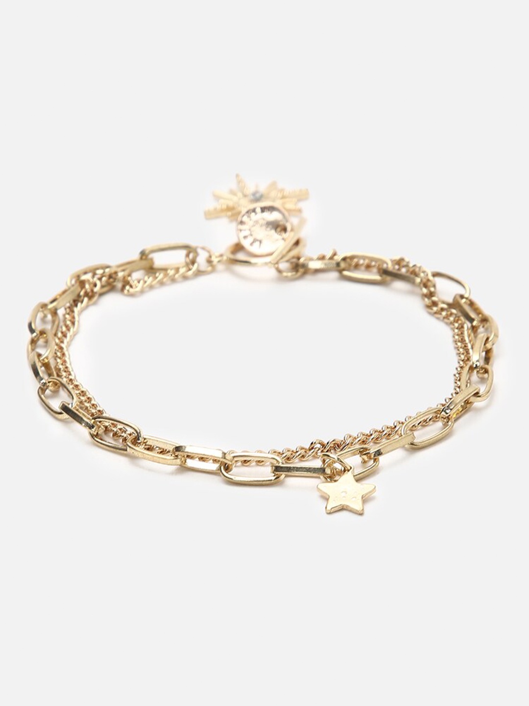 

FOREVER 21 Gold-Toned Silver Link Bracelet