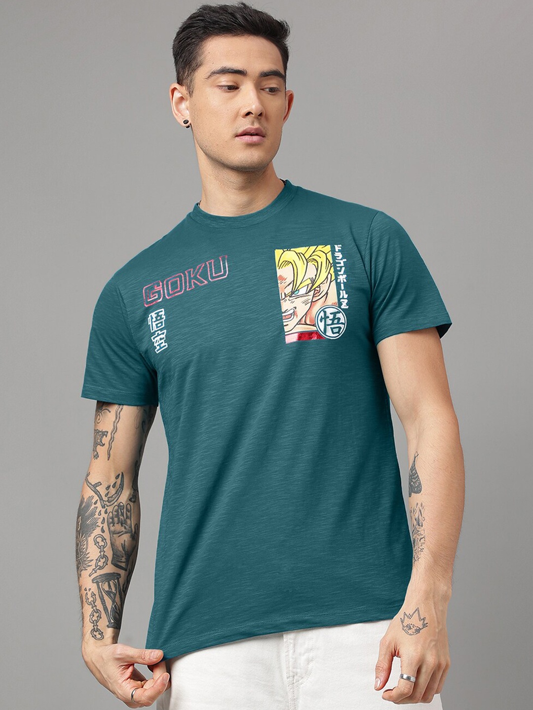 

Free Authority Dragon Ball Z Printed Cotton T-Shirt, Blue