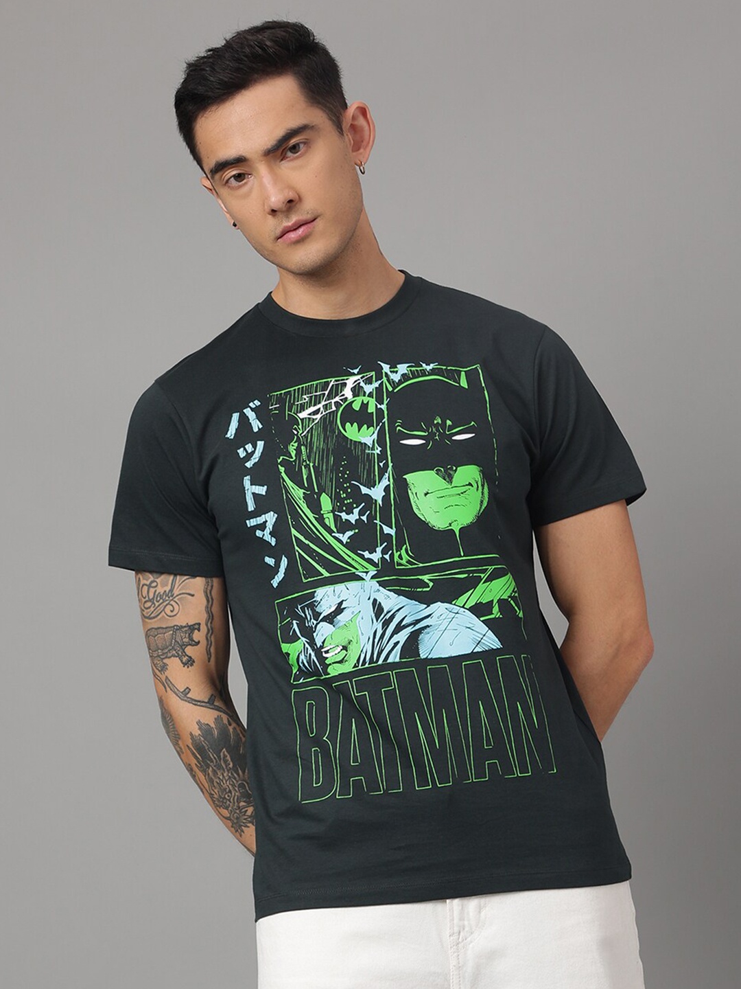 

Free Authority Batman Printed Round Neck Regular Fit T-shirt, Black