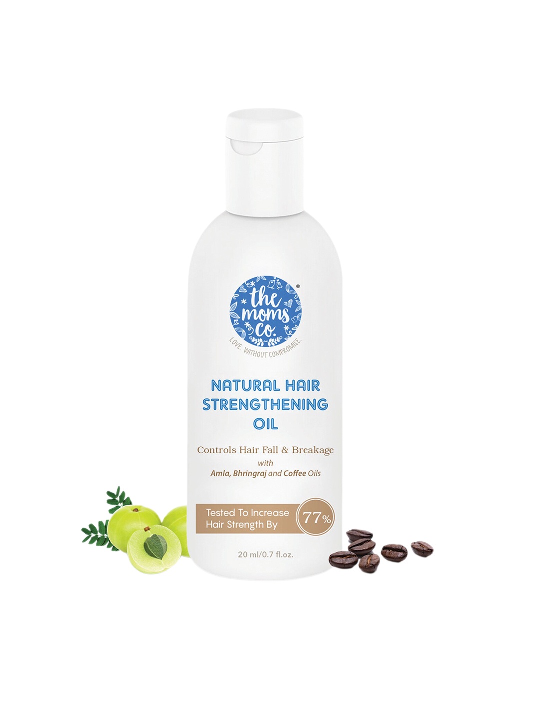 

The Moms Co. Natural Hair Strengthening Oil with Amla & Bhringraj - 20 ml, White
