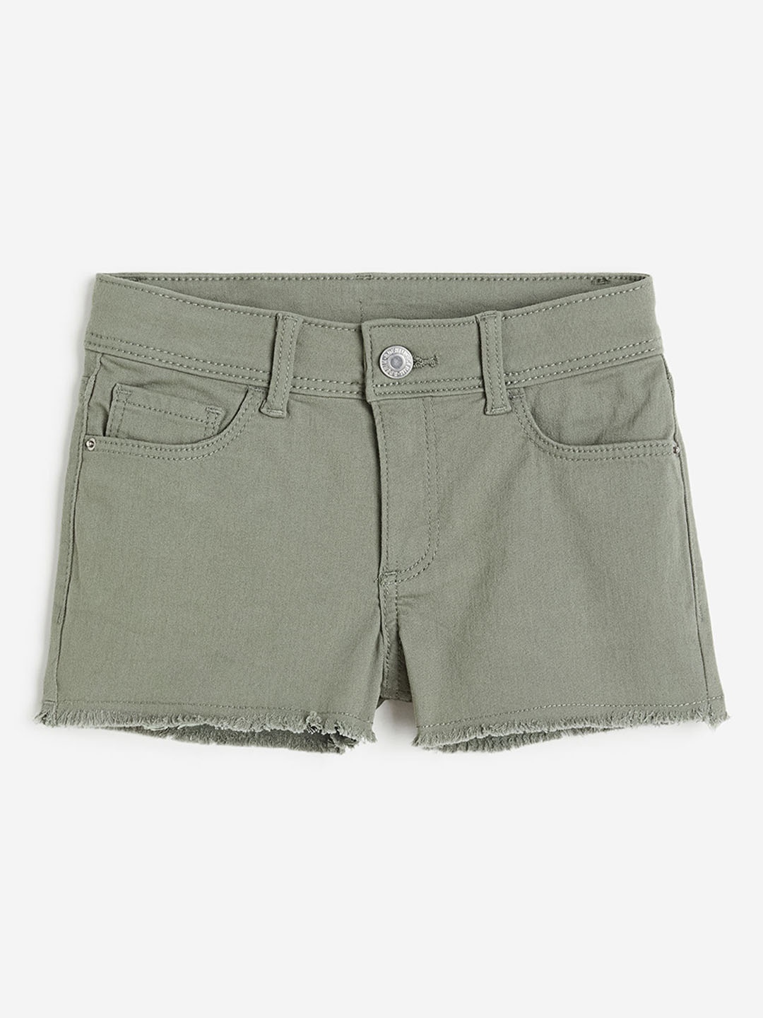 

H&M Girls Twill Shorts, Green