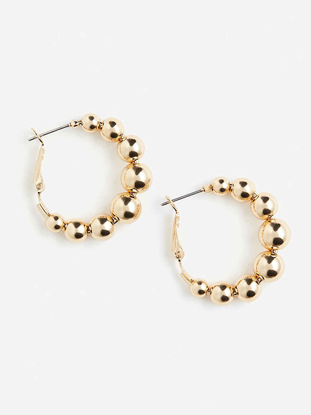 

H&M Beaded Hoop Earrings, Gold