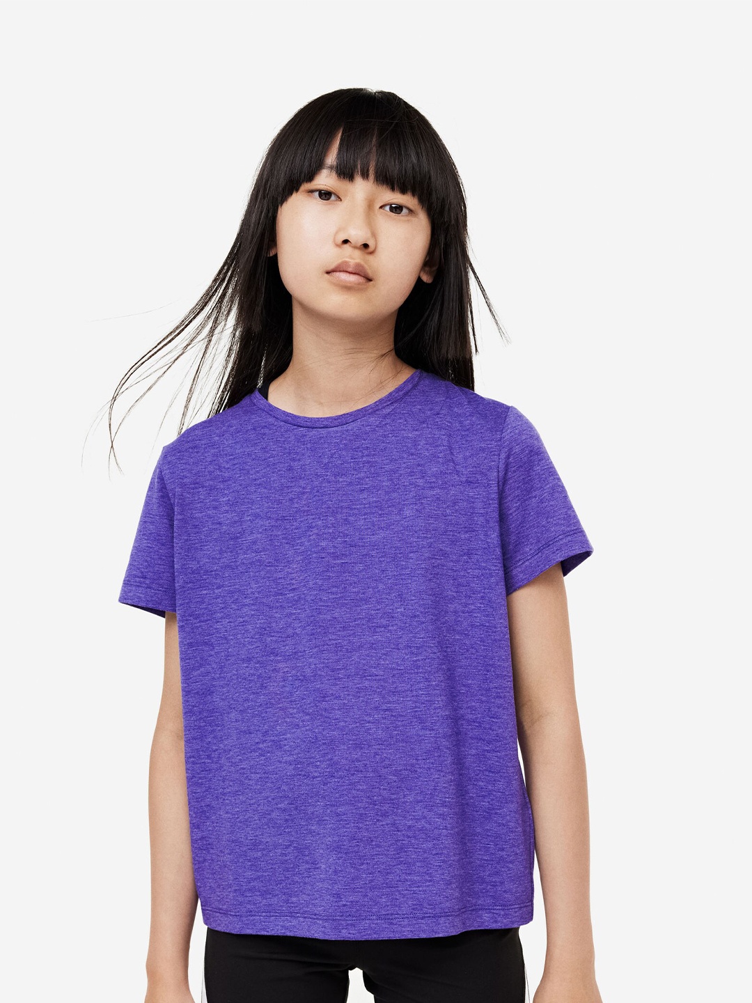 

H&M Girls 2-Pack DryMove Sports T-Shirts, Purple