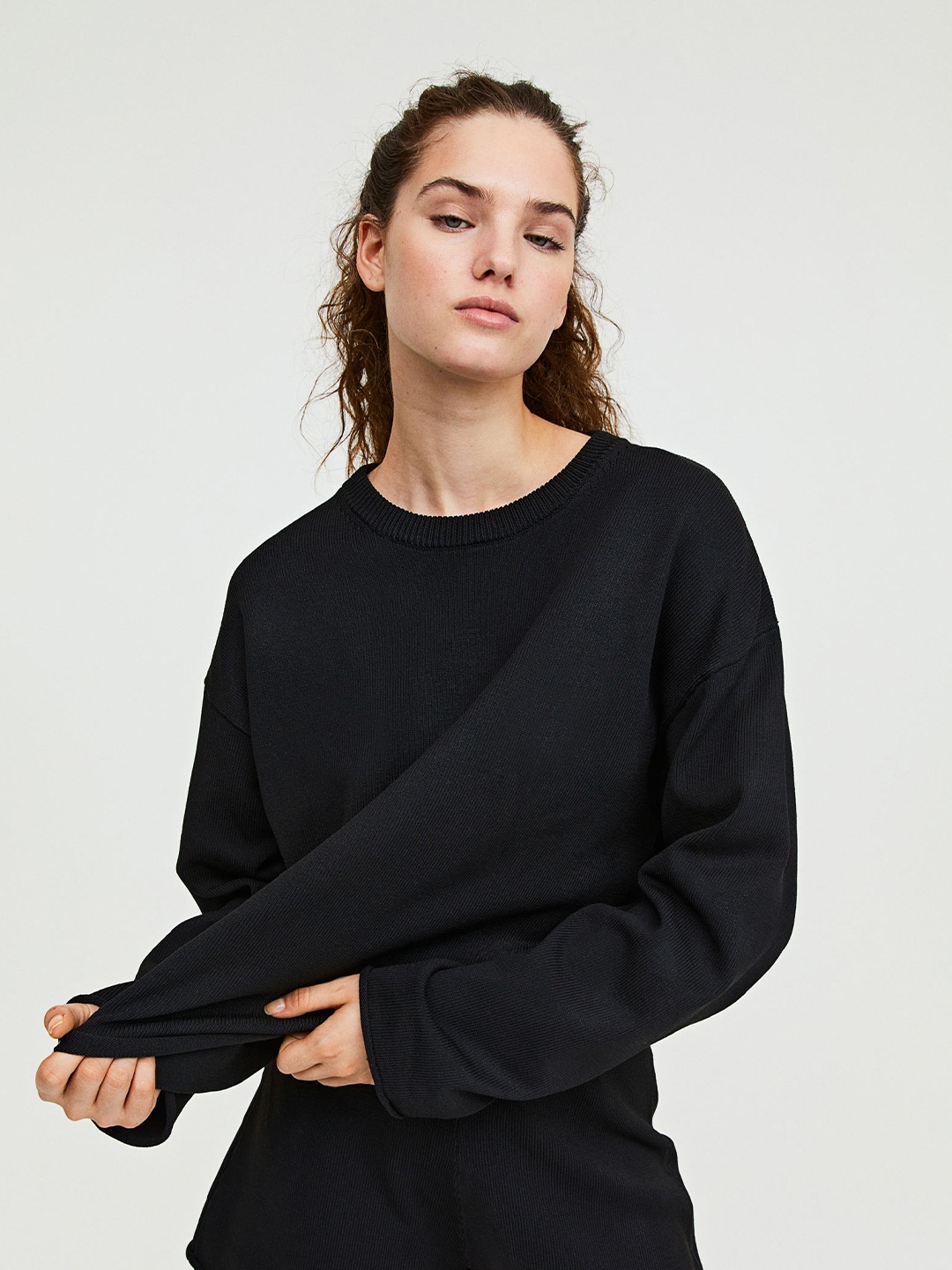 

H&M Fine-Knit Jumper, Black