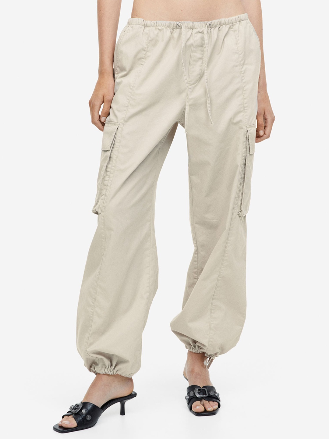 

H&M Cargo Trousers, Beige