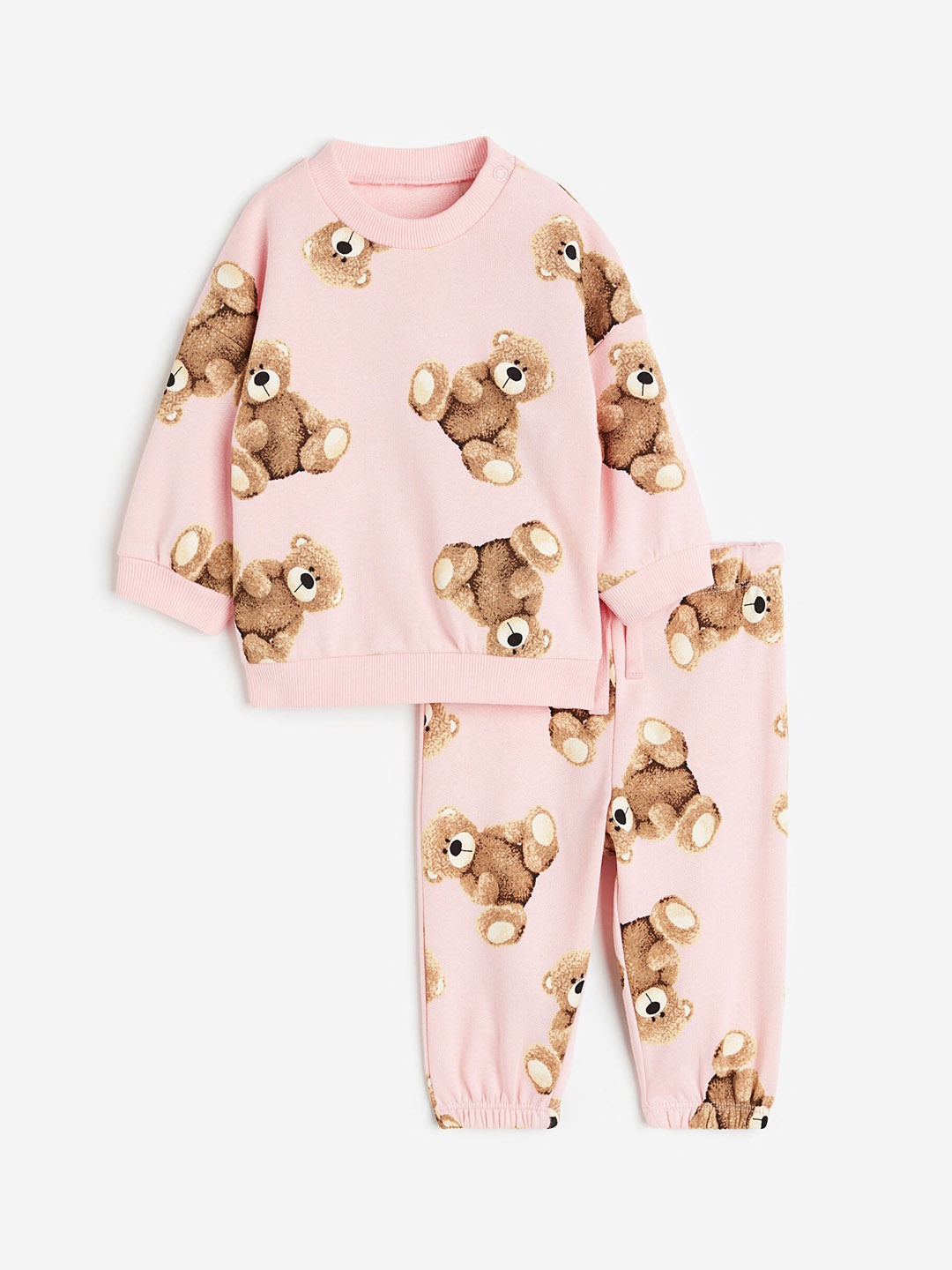 

H&M Boys 2-Piece Pure Cotton Sweatshirt Set, Pink