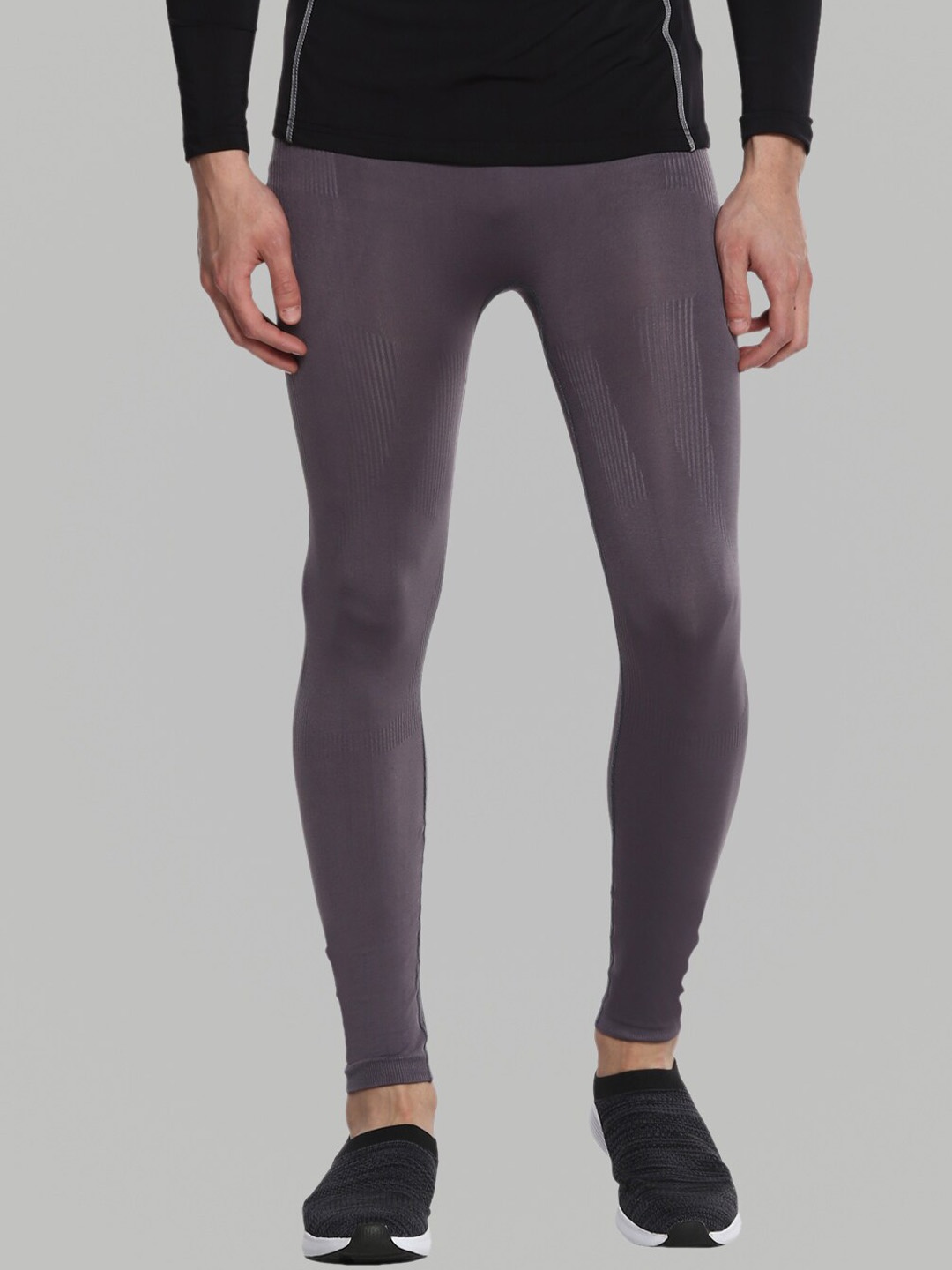 

NIVIA Men Slim Fit Seamless Compression Tights, Grey