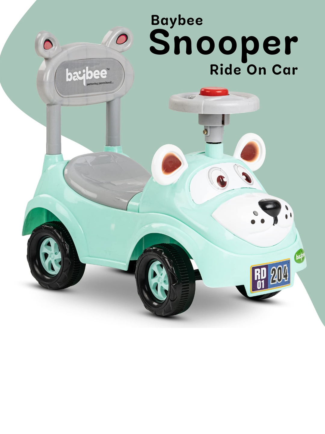 

BAYBEE Snooper Kids Ride On Car, Green