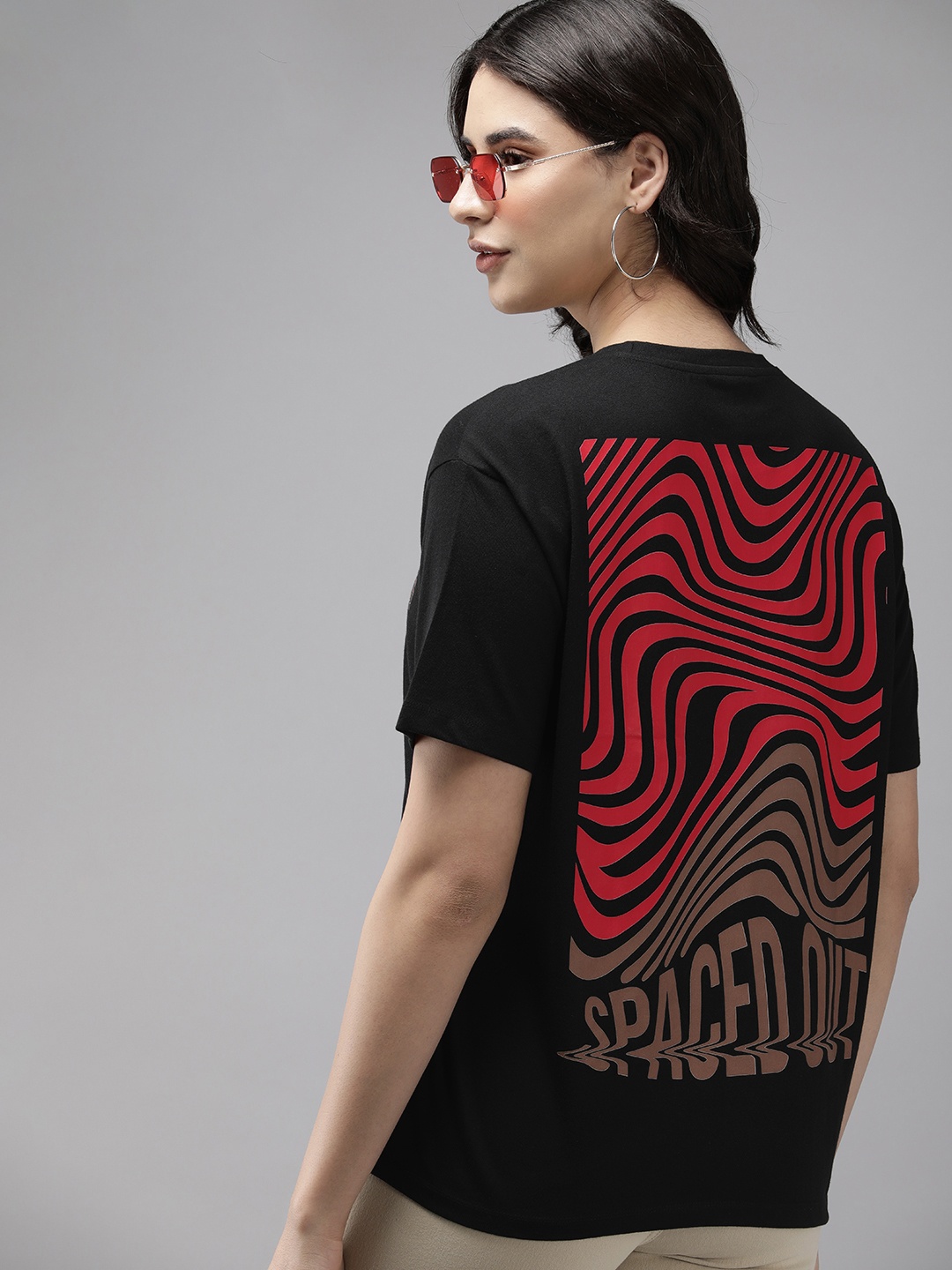 

Roadster Women Graphic Printed Bio Finish T-shirt, Black