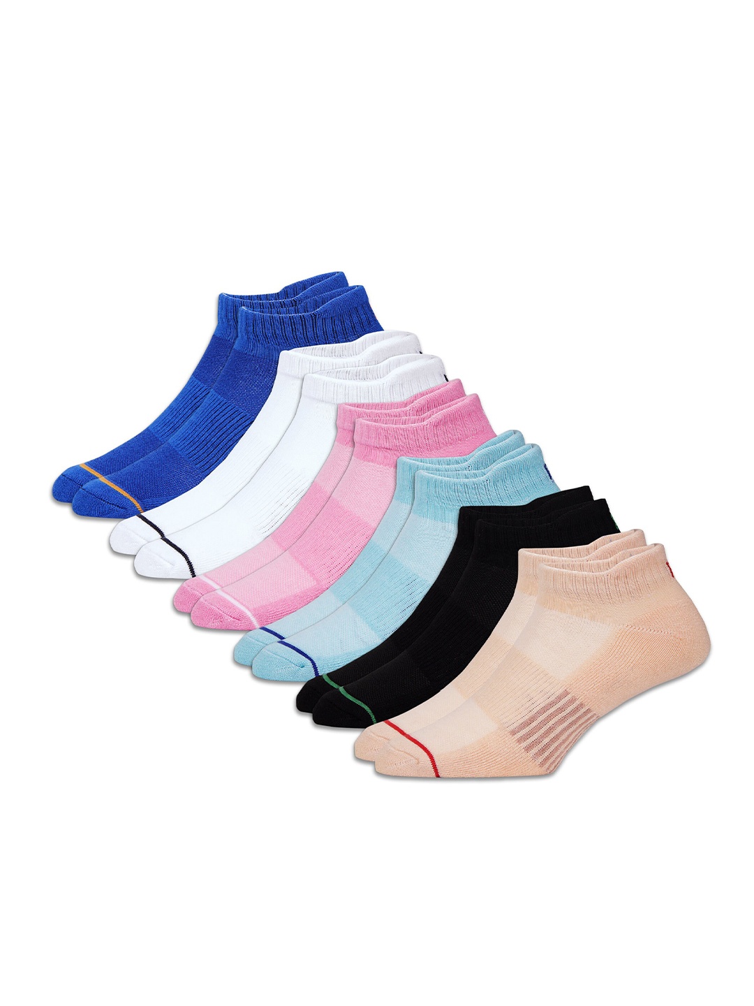 

RC. ROYAL CLASS Women Pack Of 6 Ankle Low Cut Ankle-length Bamboo Socks, Blue