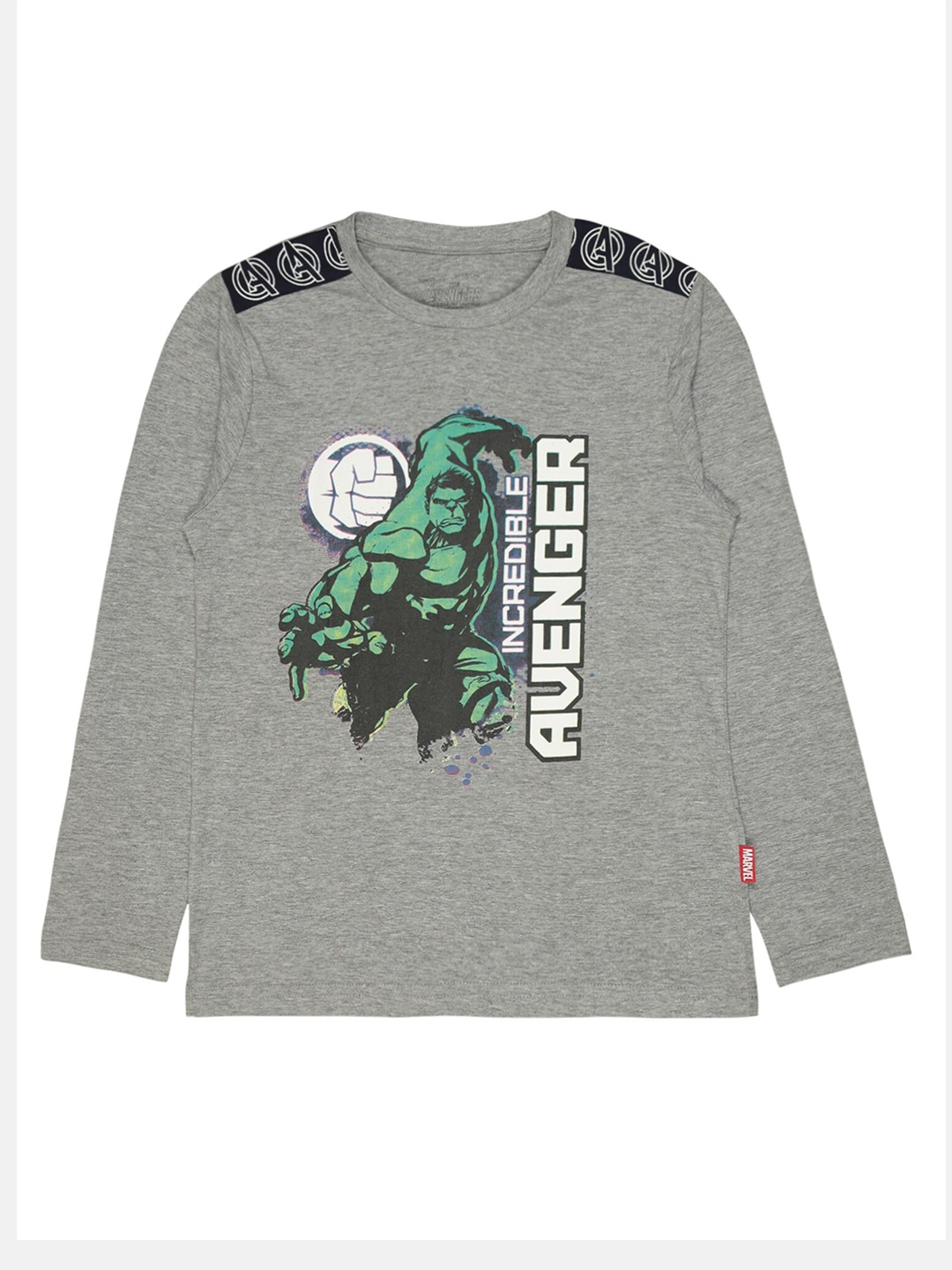 

Bodycare Boys Incredible Avenger Printed Round Neck Regular Fit Cotton T-Shirt, Grey
