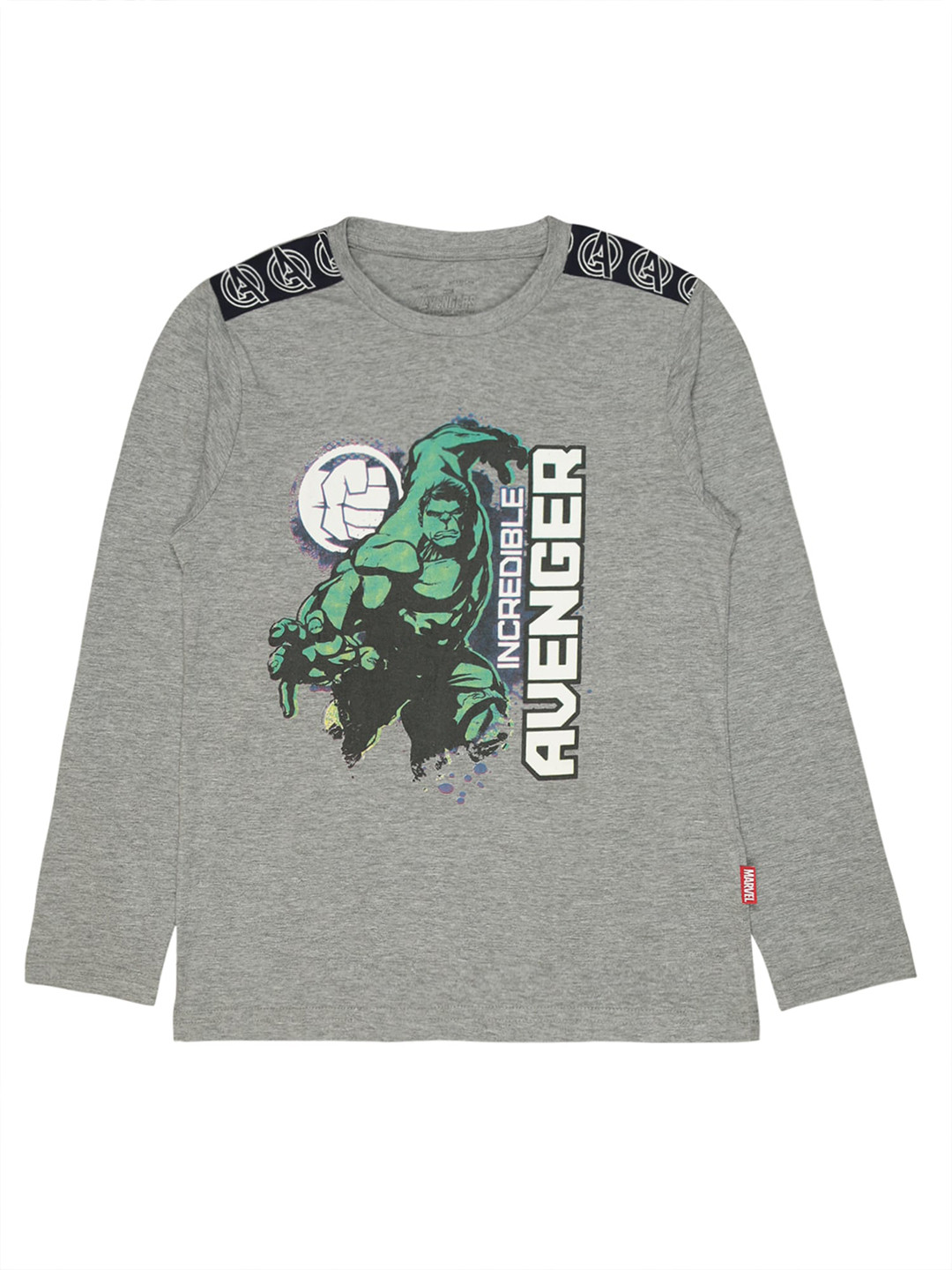 

Bodycare Boys Hulk Printed Long Sleeve Cotton T-shirt, Grey
