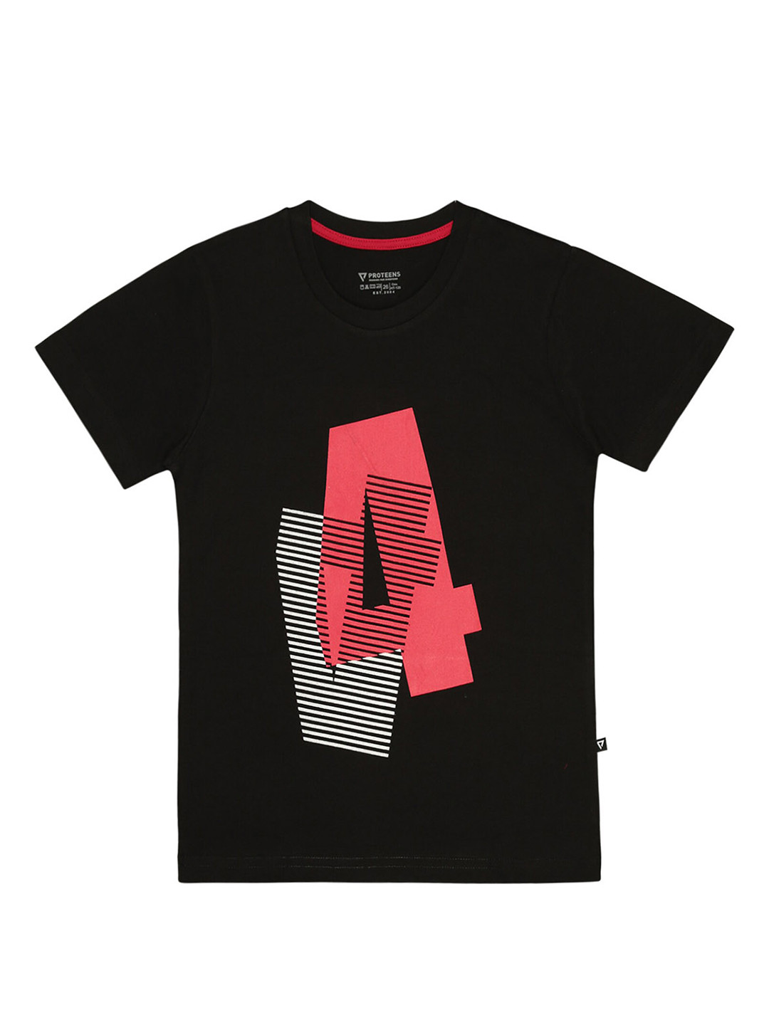 

Bodycare Boys Typography Printed Round Neck Regular Fit Cotton T-Shirts, Black
