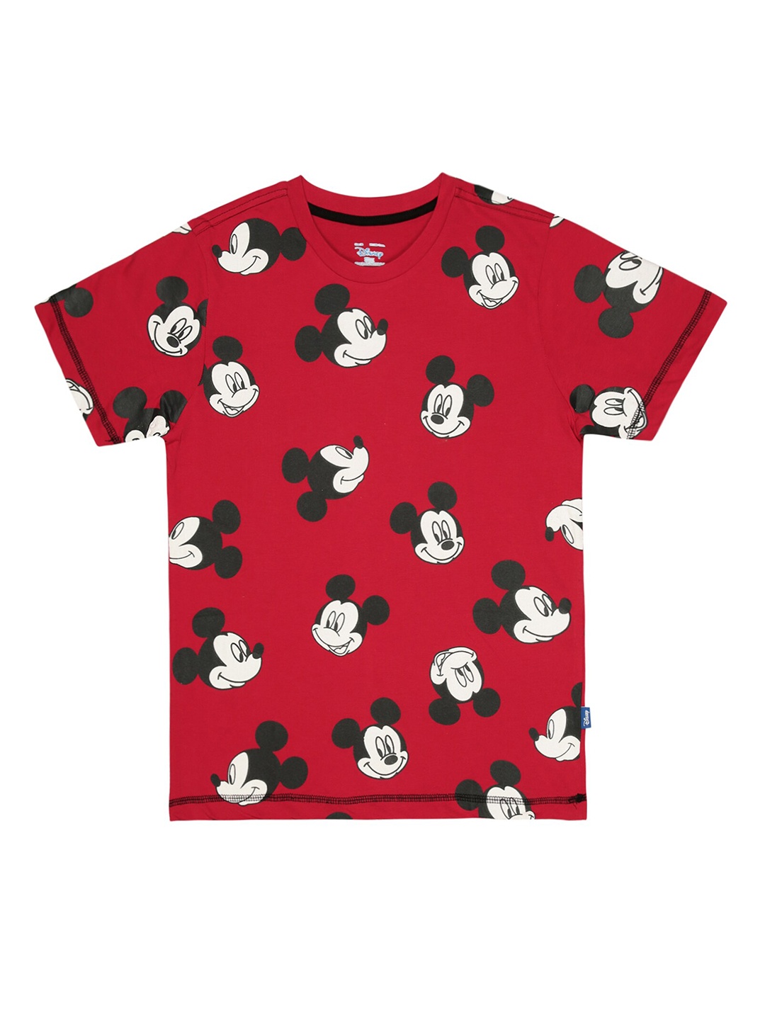 

Bodycare Boys Mickey Mouse Printed Round Neck Pure Cotton T-shirt, Red