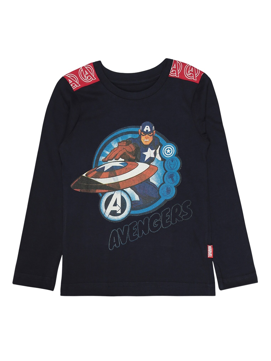 

Bodycare Boys Avengers Printed Round Neck Pure Cotton T-shirt, Navy blue