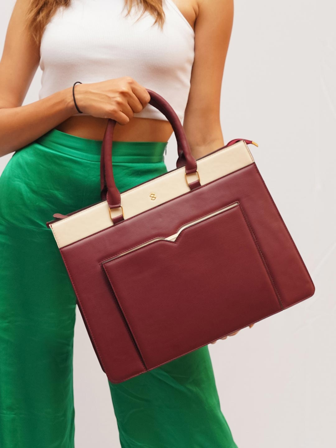 

HORRA Women PU 13 Inch Laptop Bag, Maroon