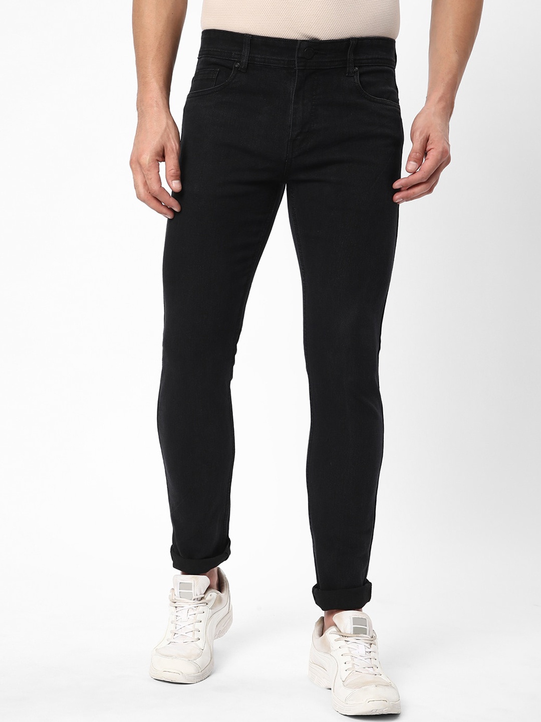 

R&B Men Black Slim Fit Clean Look Jeans
