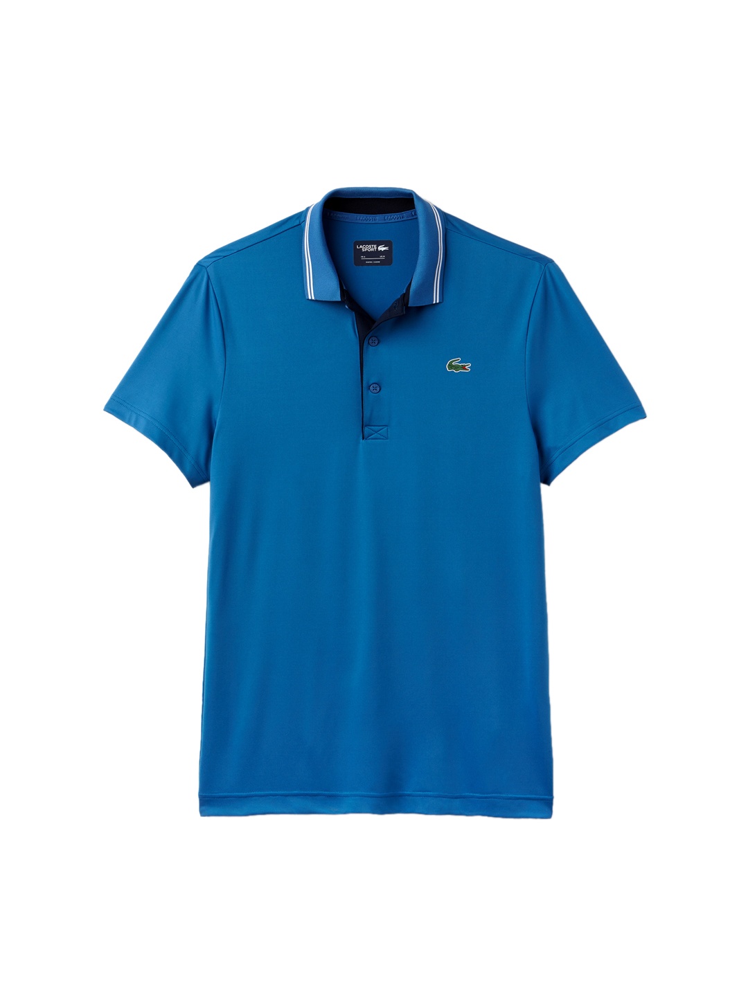 

Lacoste Men Blue Solid Polo Collar T-shirt