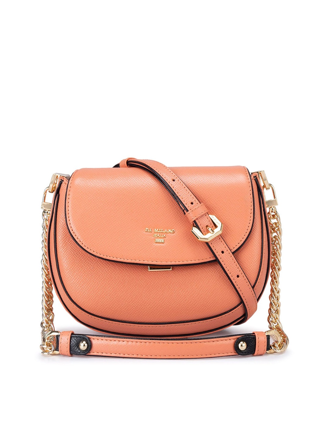 

Da Milano Leather Half Moon Sling Bag, Pink