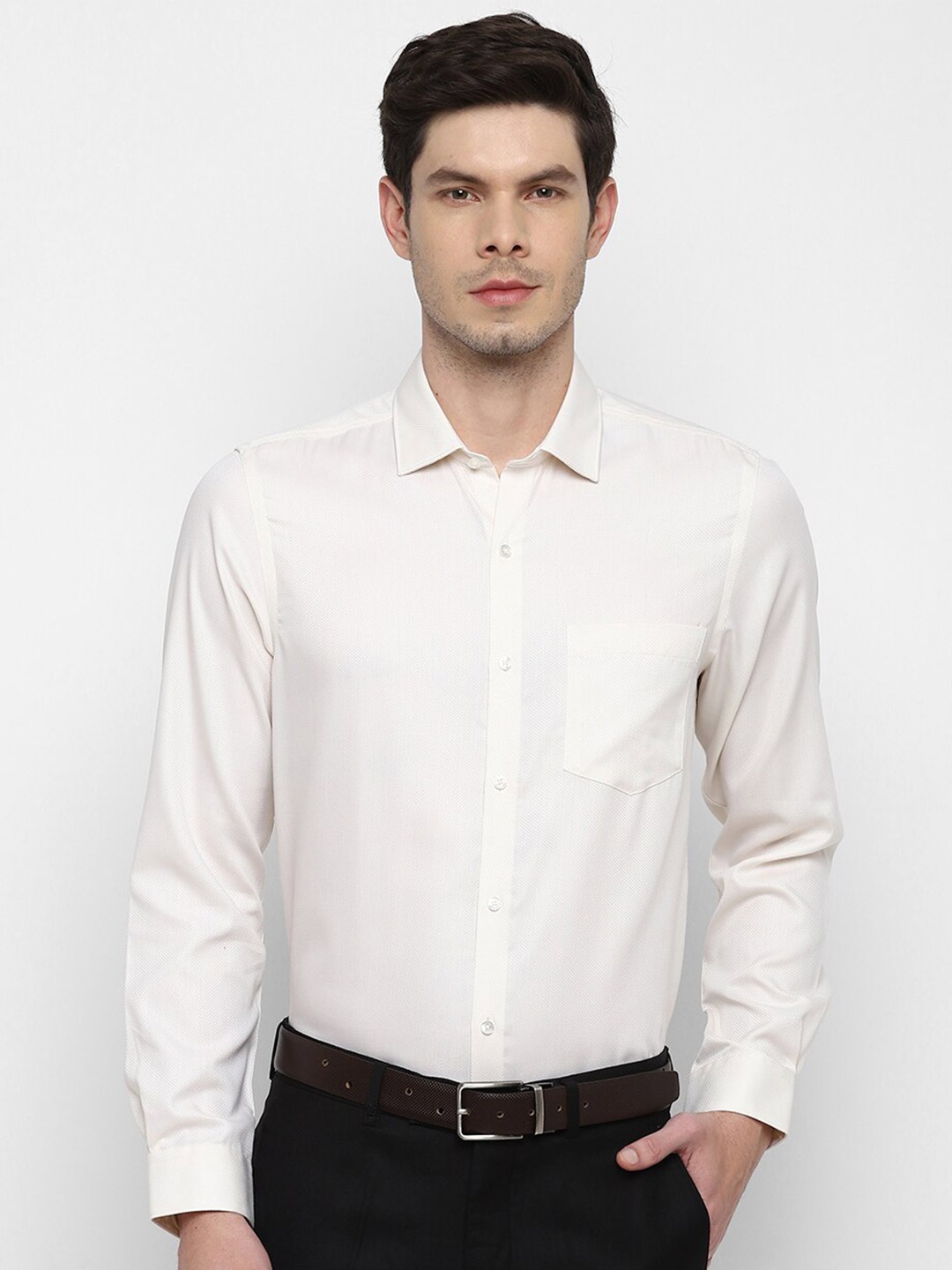 

Turtle Modern Pure Cotton Formal Shirt, Cream