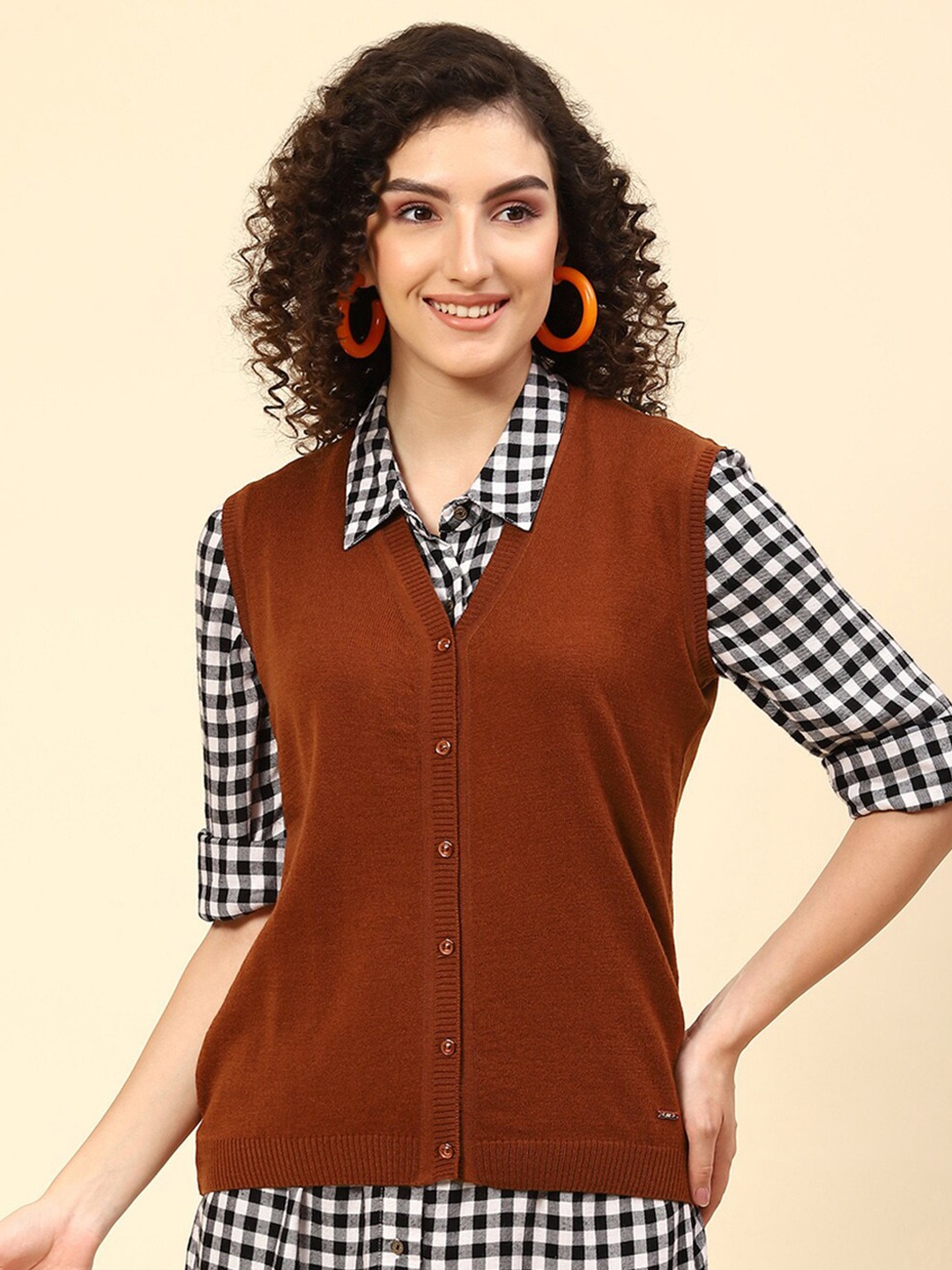 

Monte Carlo Woollen Cardigan Sweaters, Brown