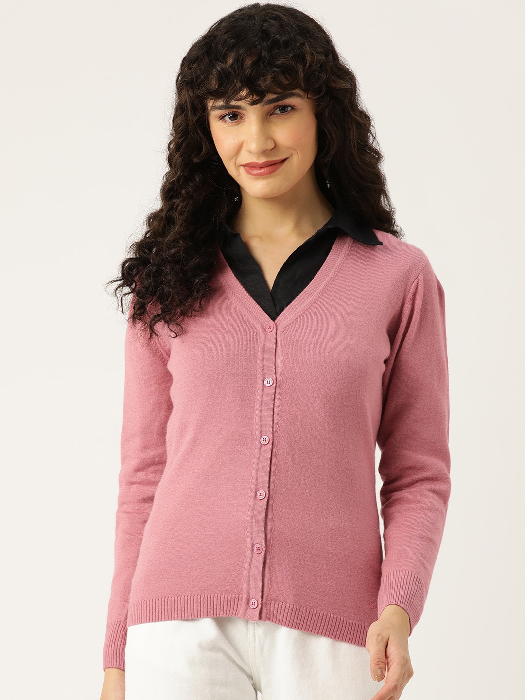 

Monte Carlo Women Solid Cardigan, Pink