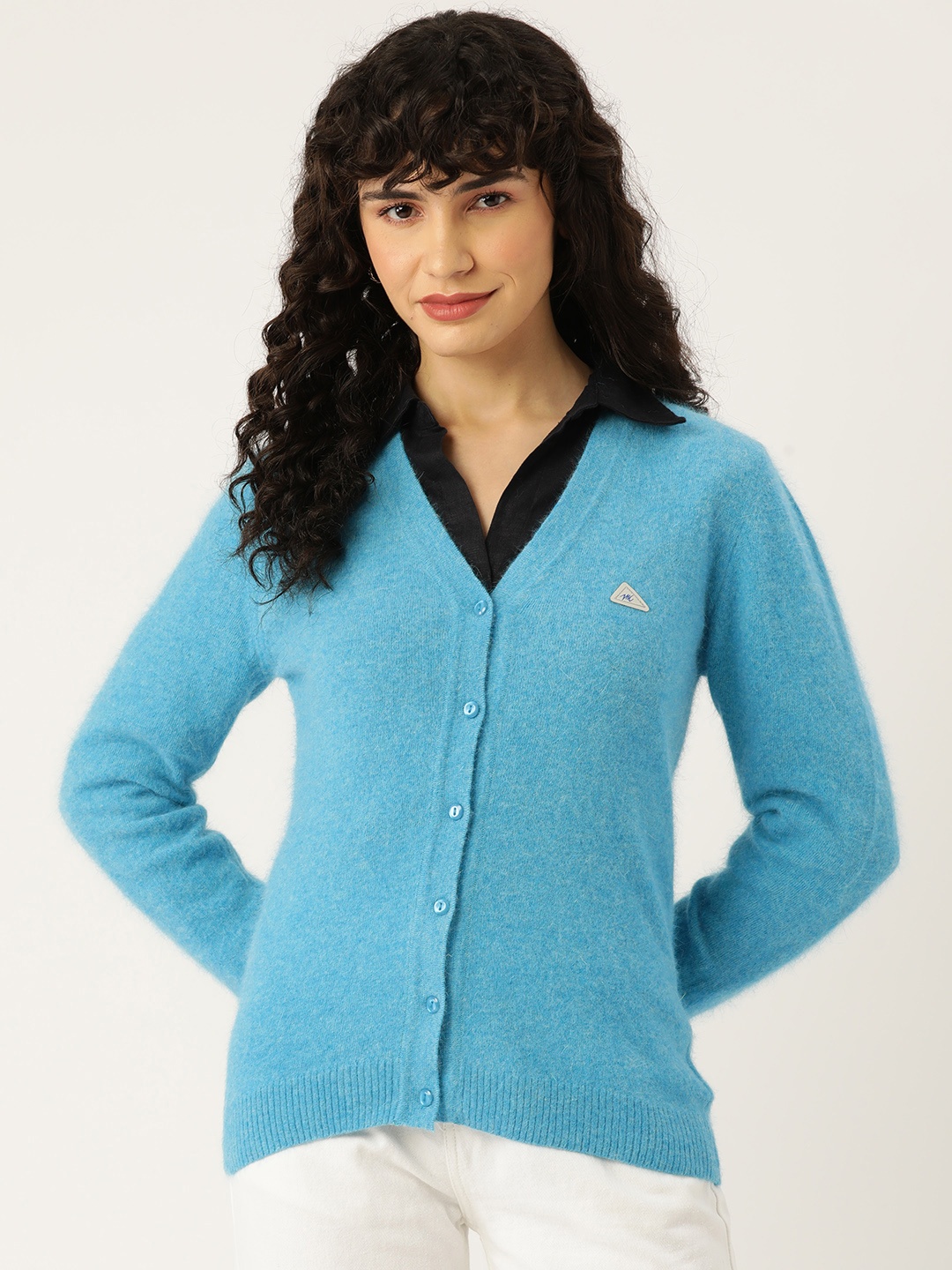 

Monte Carlo Women Solid Cardigan, Blue