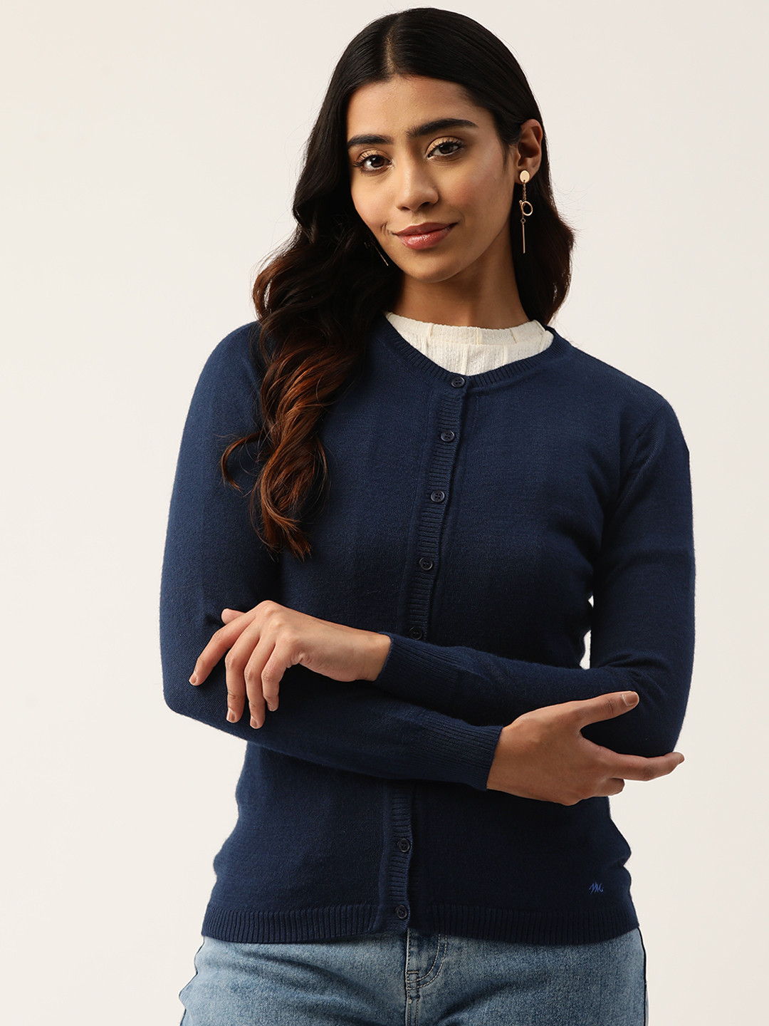 

Monte Carlo Women Solid Cardigan, Navy blue