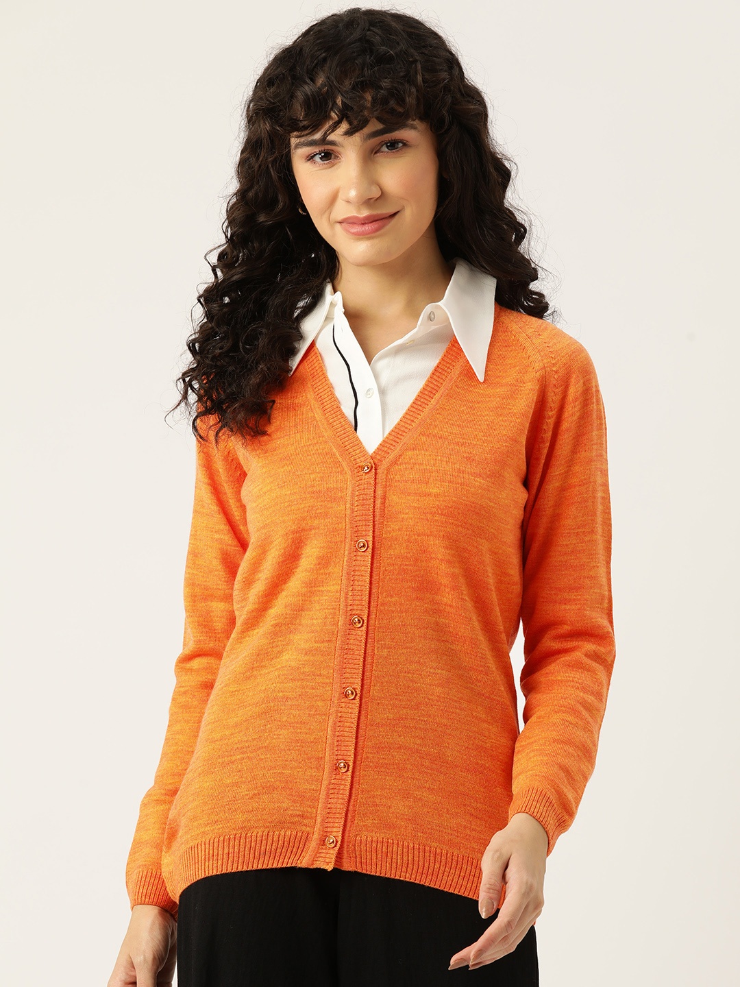 

Monte Carlo Women Solid Cardigan, Orange