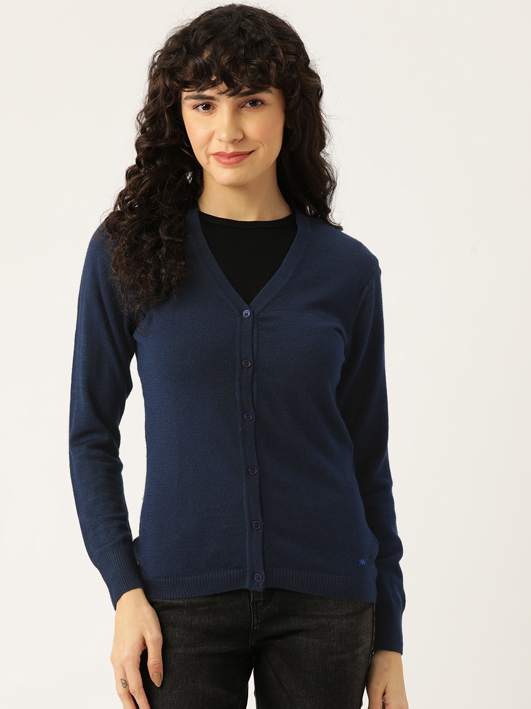 

Monte Carlo Women Woollen Cardigan, Navy blue