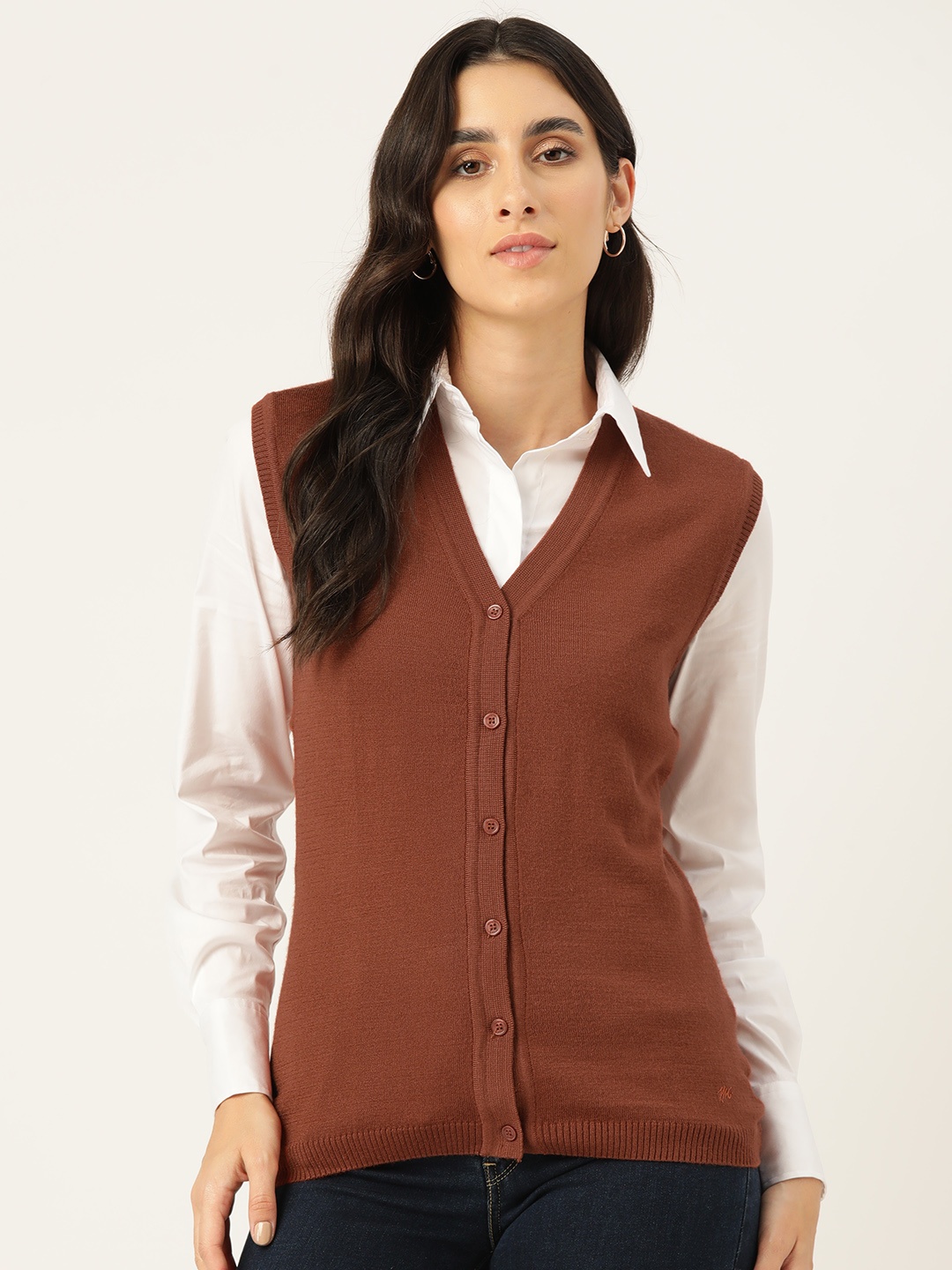 

Monte Carlo Women Front-Open Cardigan, Rust