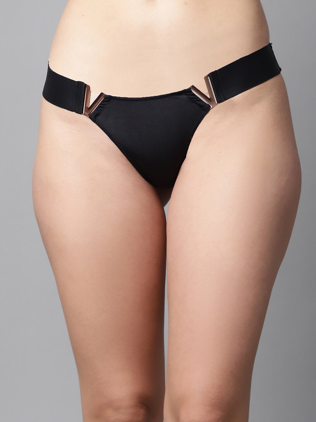 

PrettyCat Low Rise Thongs Briefs PC-PA-9012-BLK-M, Black
