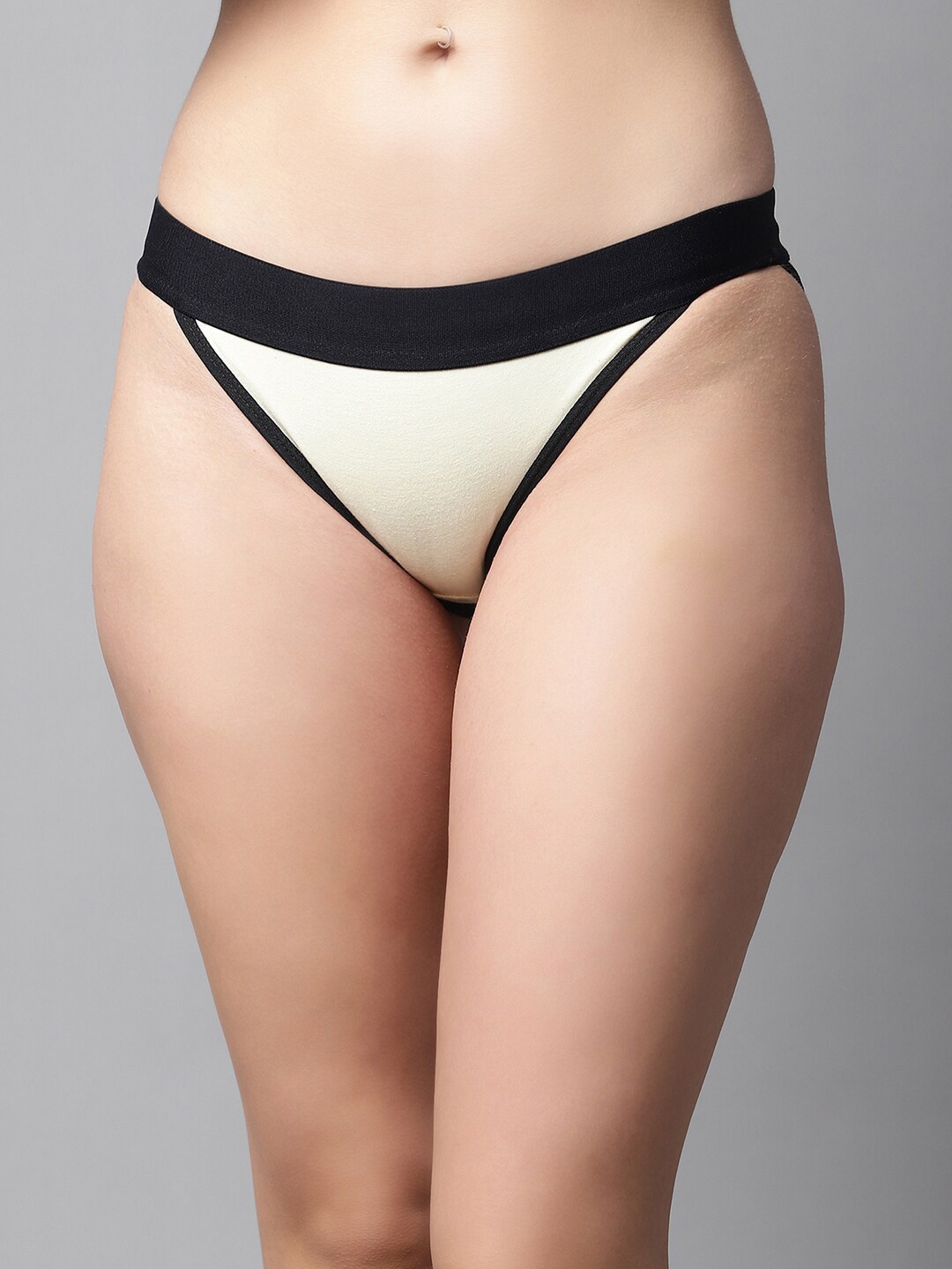 PrettyCat Colourblocked Thongs Briefs PC-PA-6039A-YLO-S, Yellow