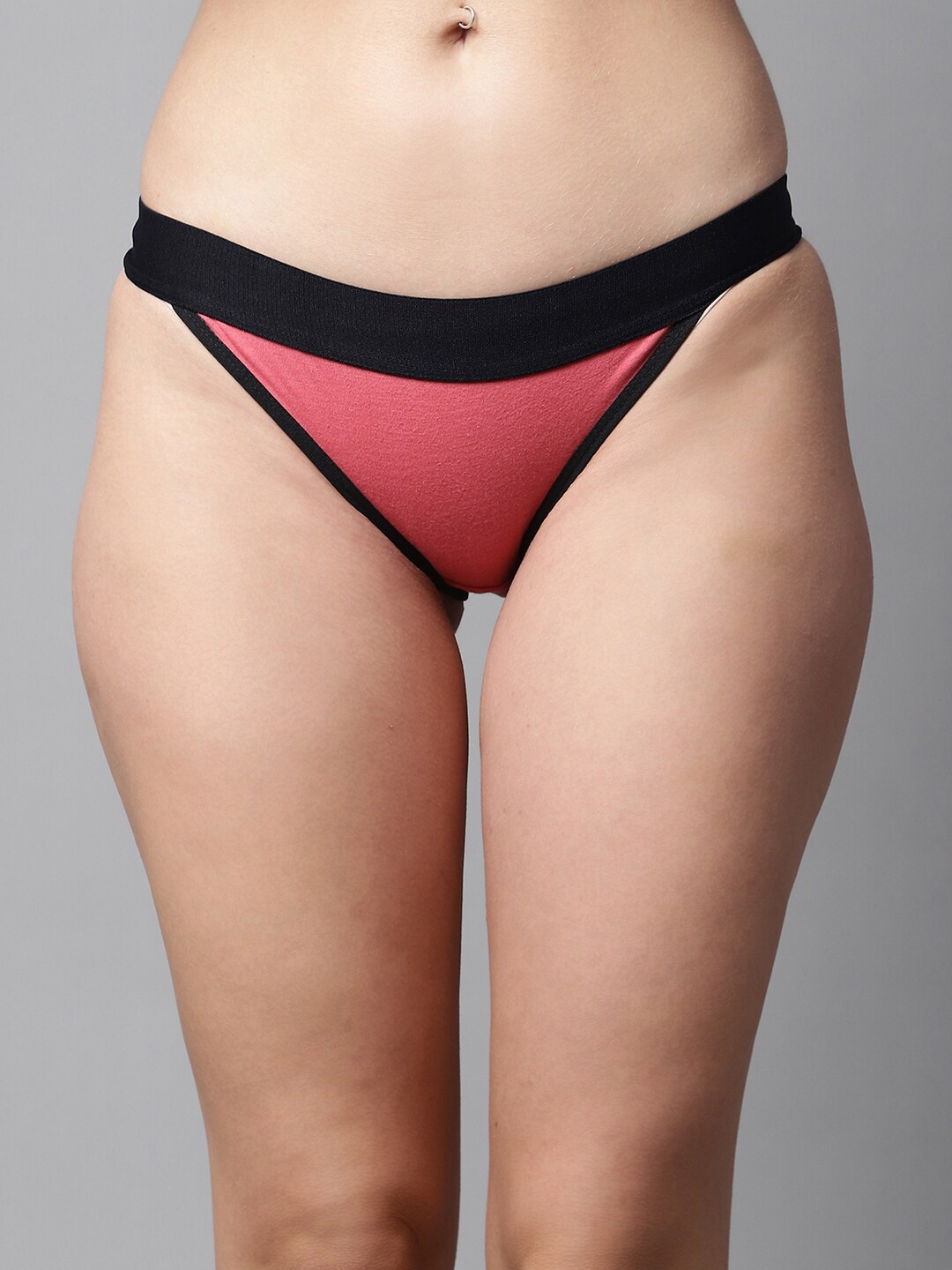 

PrettyCat Colorblock Low-Rise Thong Briefs PC-PA-6039A-GJR-S, Orange