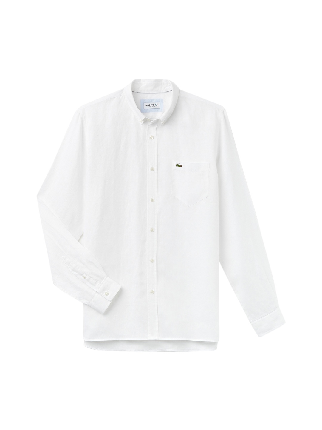 

Lacoste Men White Regular Fit Solid Casual Shirt