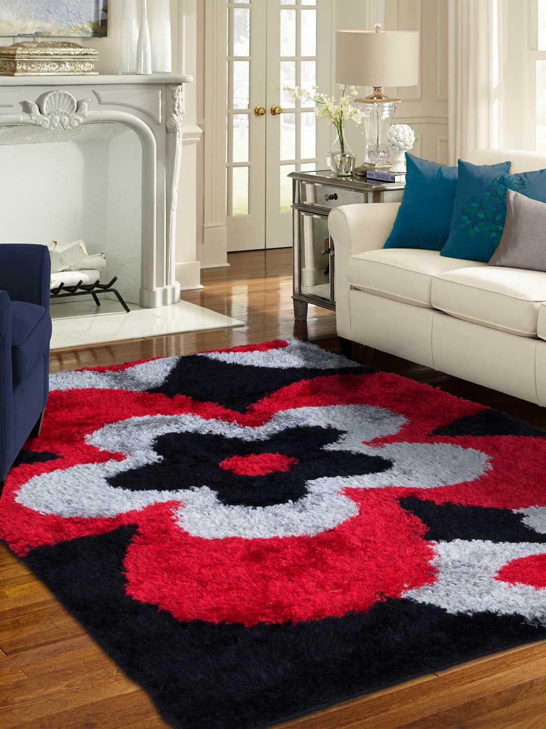 

Story@home Red & Grey Patterned Carpet
