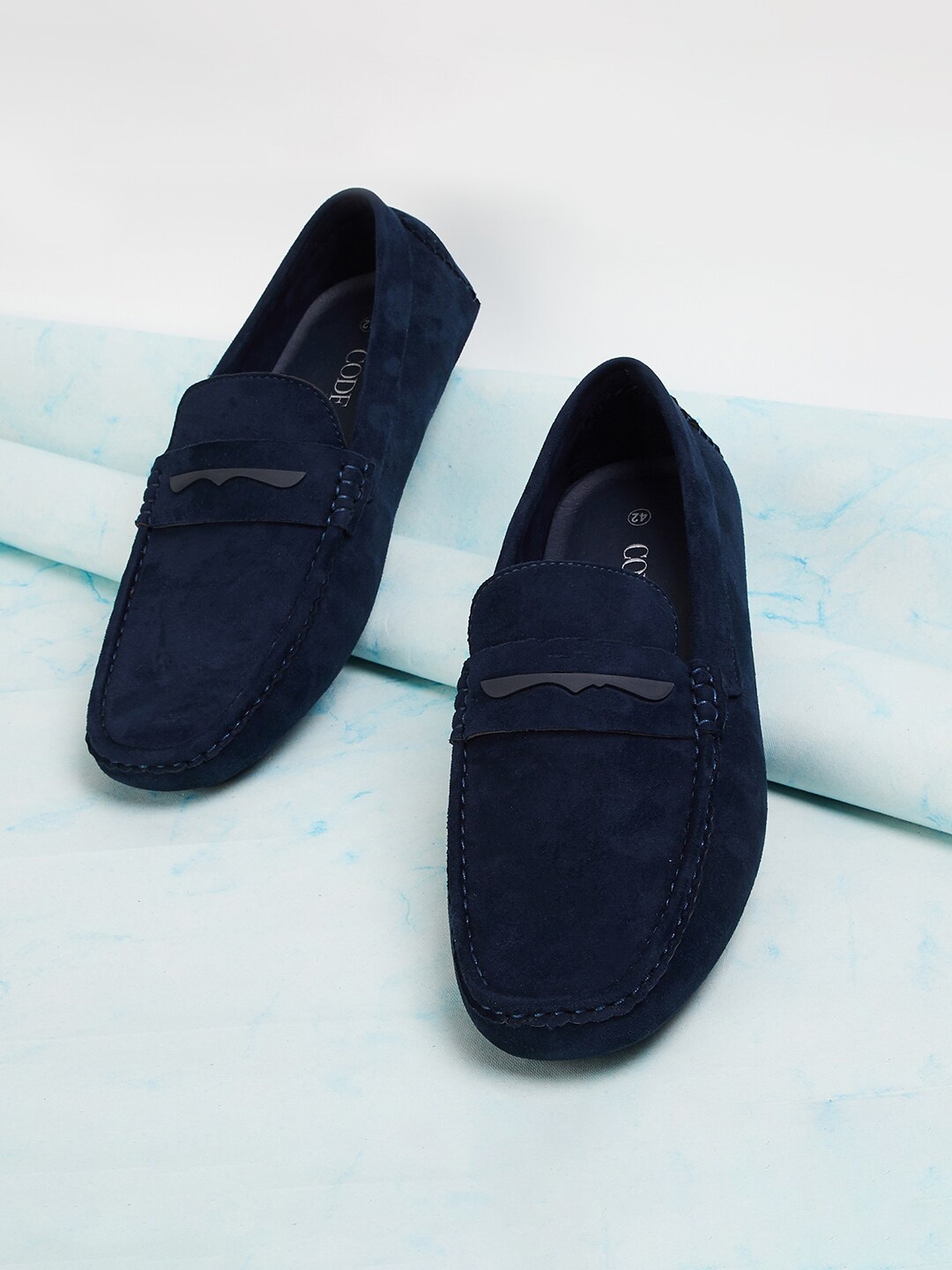

CODE by Lifestyle Men Comfort Insole Slip On Driving Shoes, Navy blue