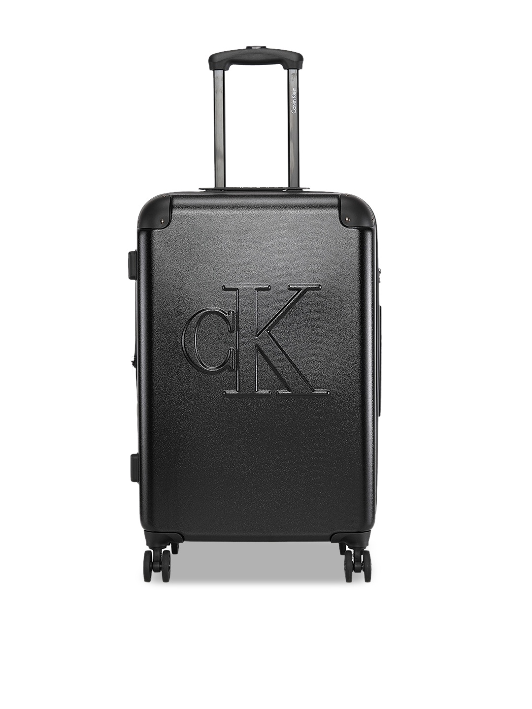 

Calvin Klein Lina Black Textured ABS Hard-Sided Medium Trolley Bag 51 To 100 L