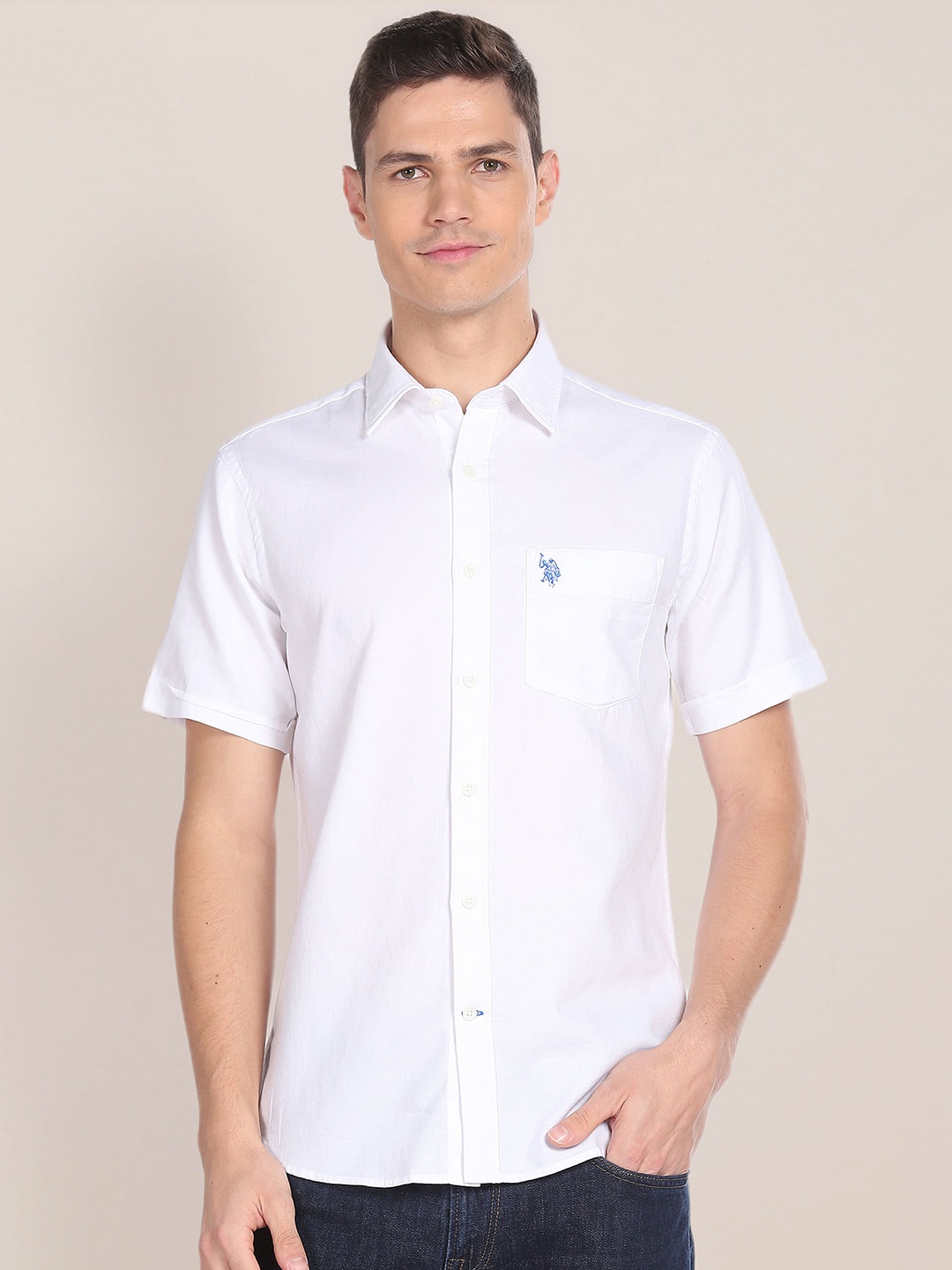 

U.S. Polo Assn. Pure Cotton Casual Shirt, White